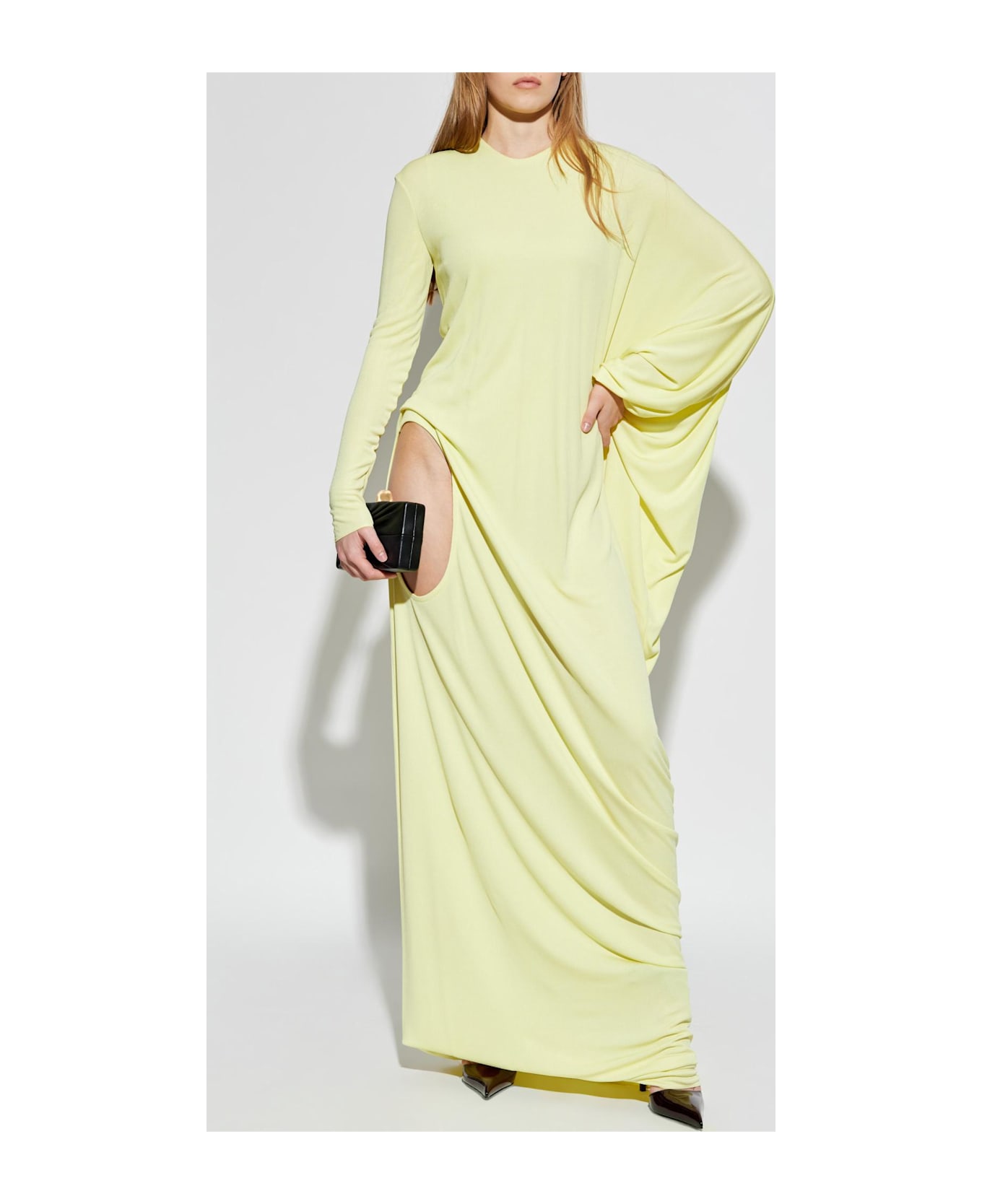 Tom Ford Long Dress With A Slit - CREAM