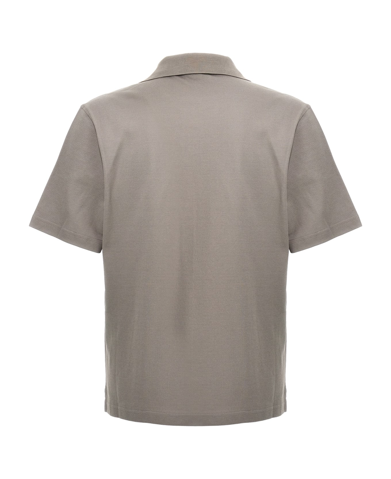 Lanvin Logo Embroidery Polo Shirt - Gray