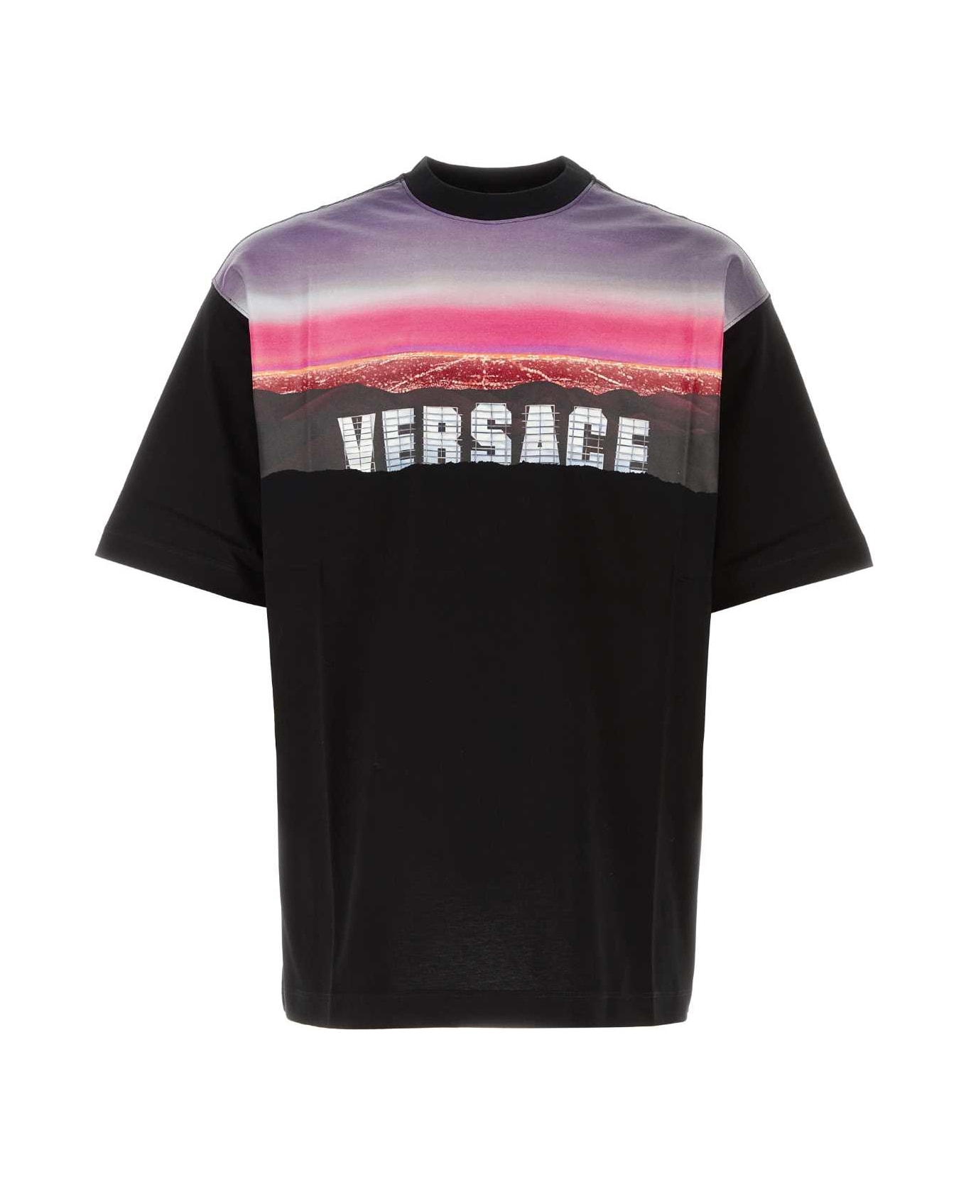 Versace Black Cotton T-shirt - BLACKPRINT