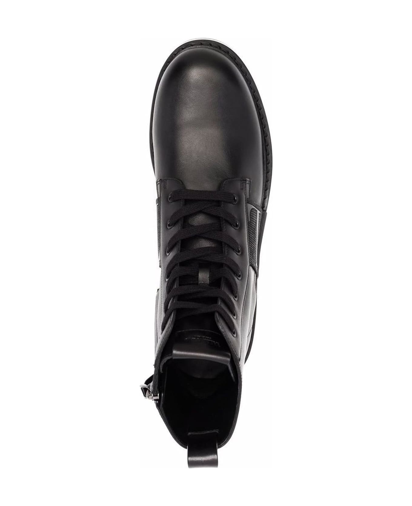 Valentino Garavani Garavani Leather Logo Boots - Black ブーツ