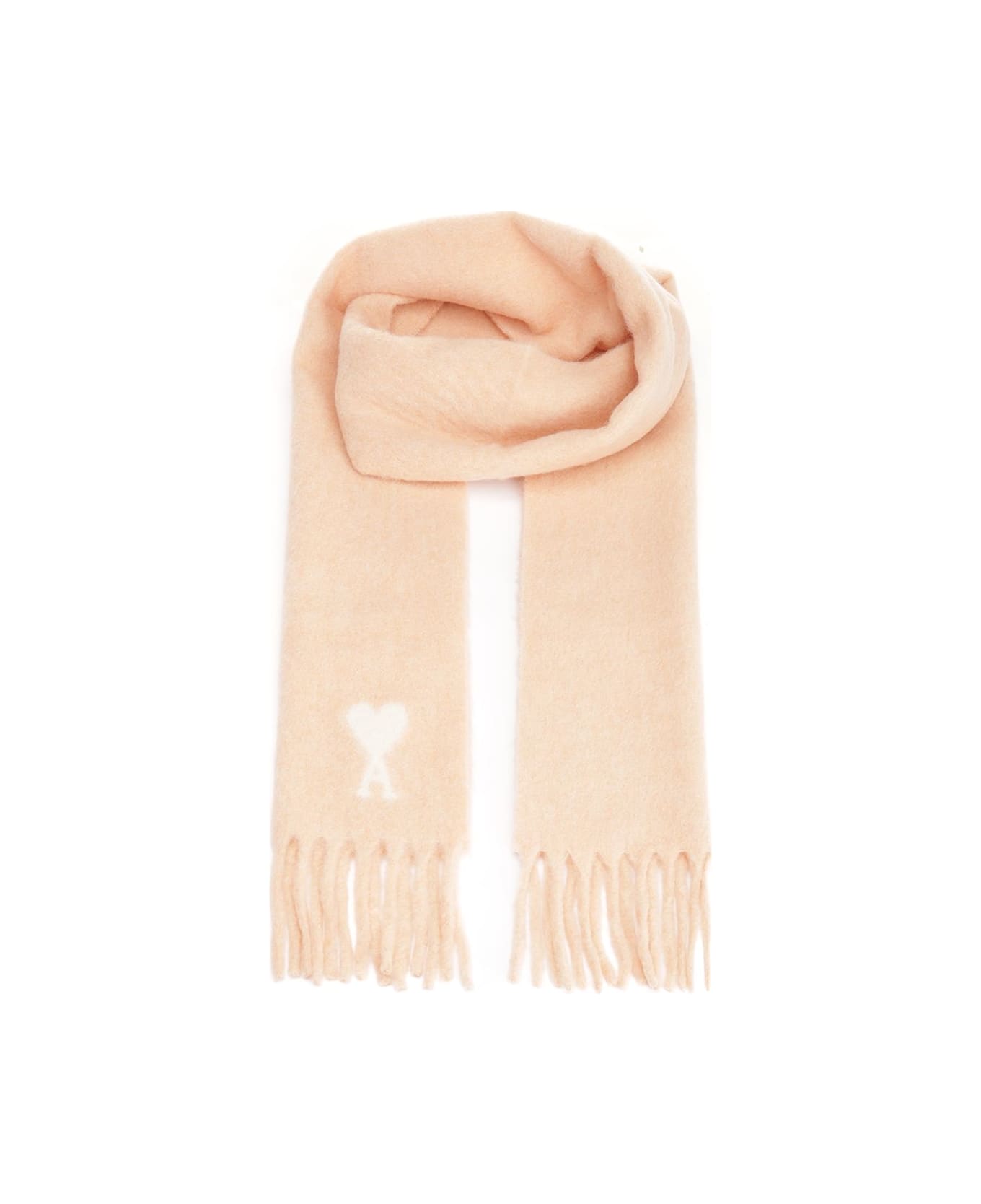 Ami Alexandre Mattiussi Alpaca Scarf - POUDRE