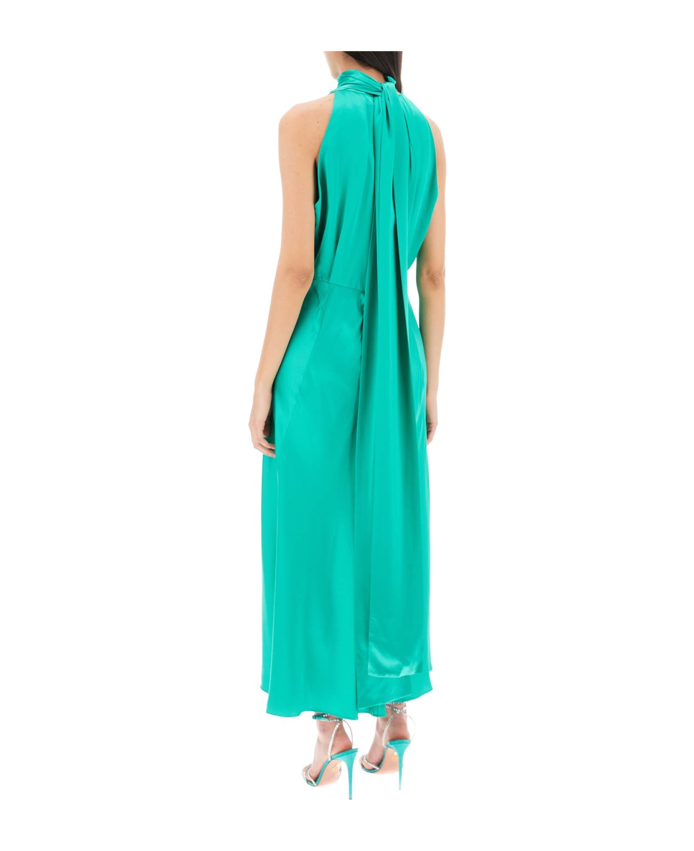 Saloni 'michelle' Satin Dress - ALOE (Green) ワンピース＆ドレス