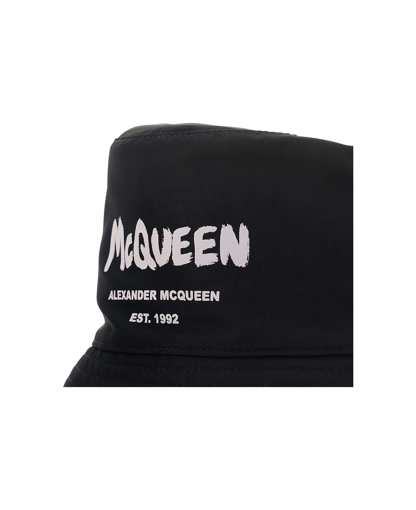 Alexander McQueen Bucket Hat - Black/ivory