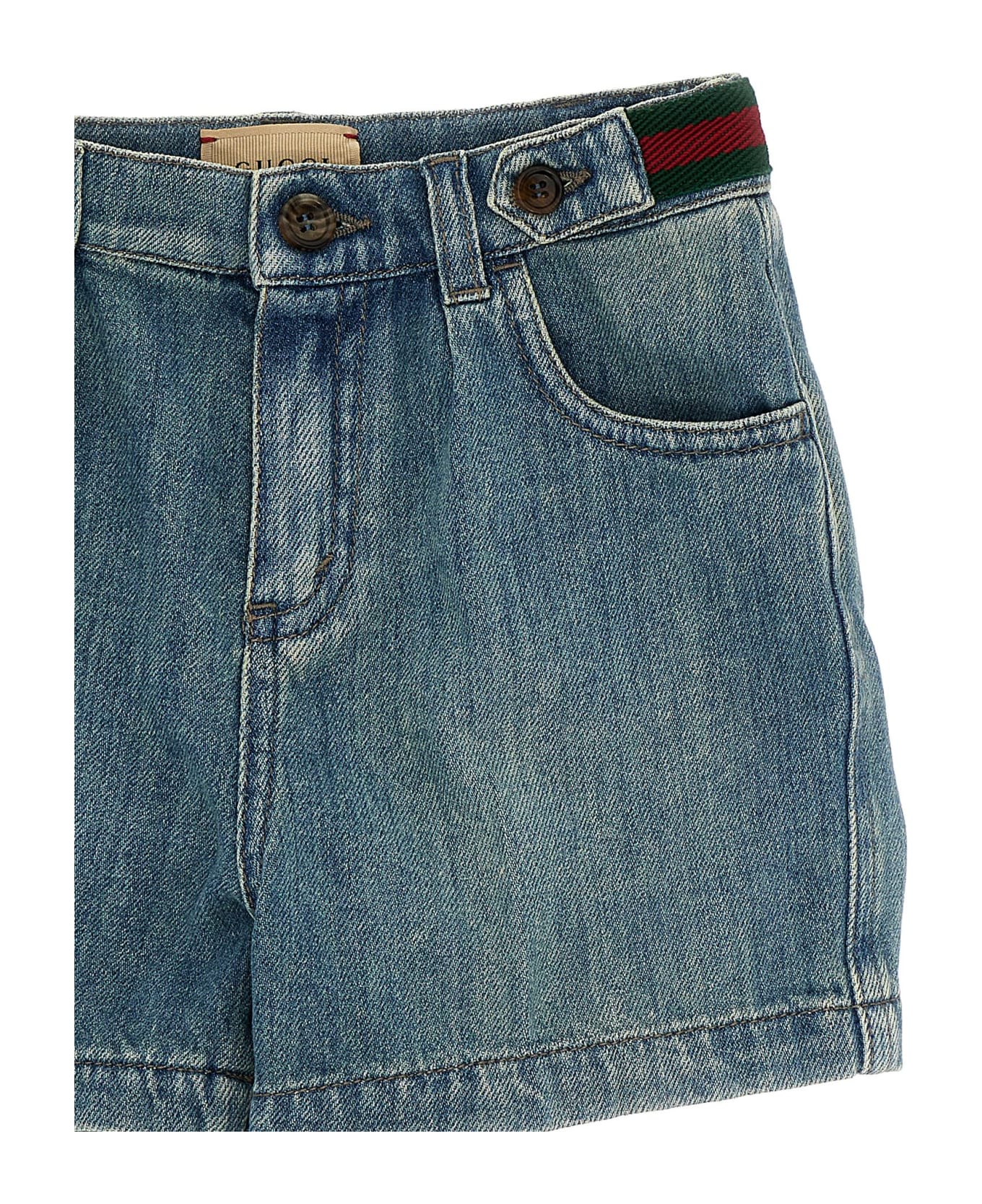 Gucci Web Bermuda Shorts - Light Blue