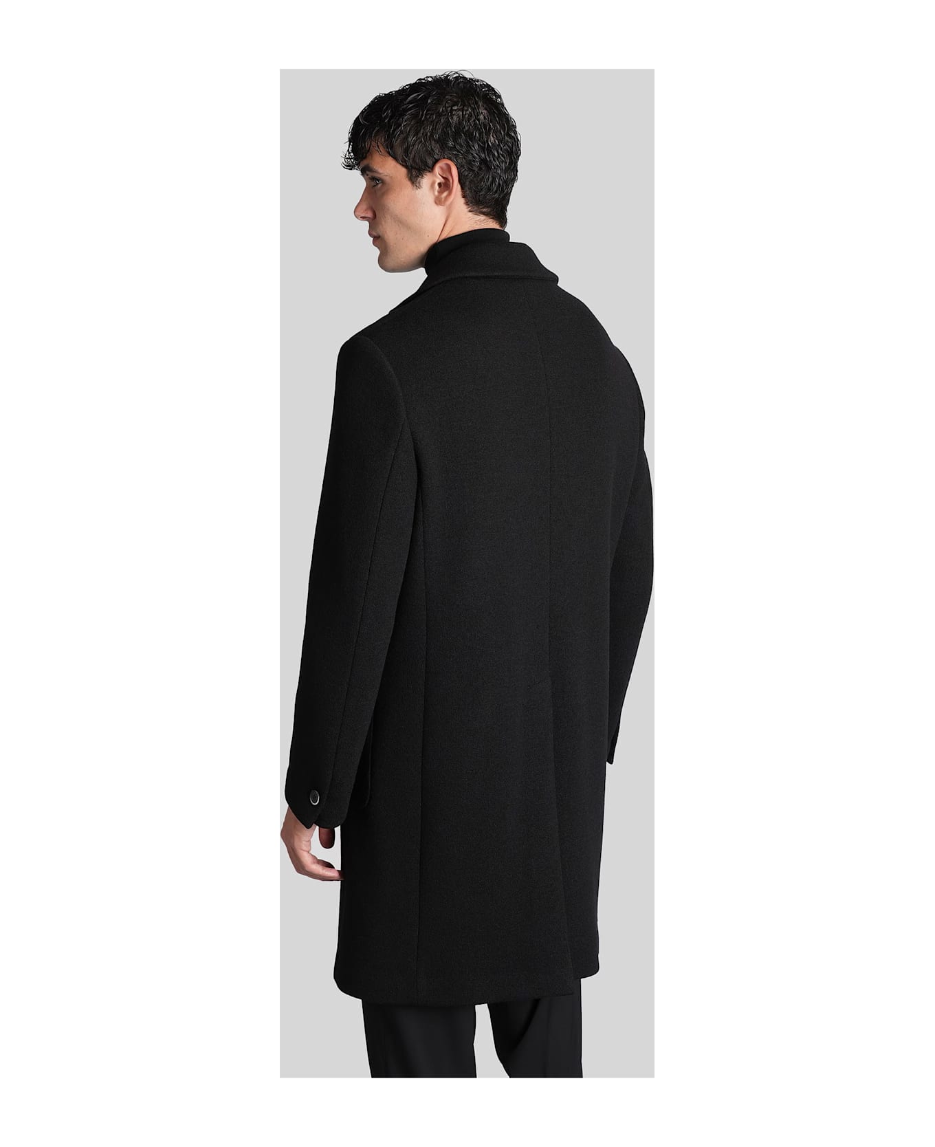 Barena Baron In Black Wool - black