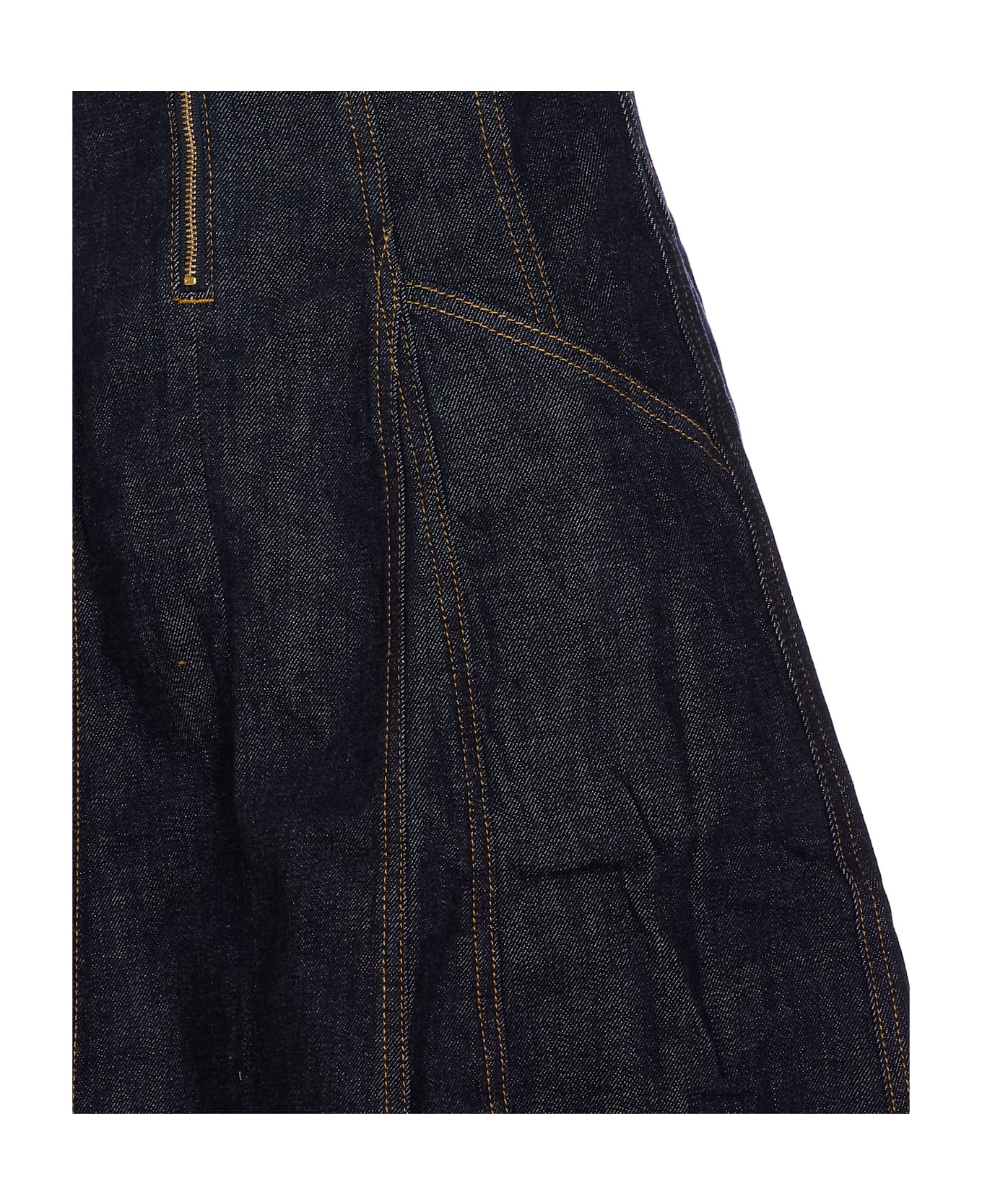 self-portrait Denim Midi Dress - Black