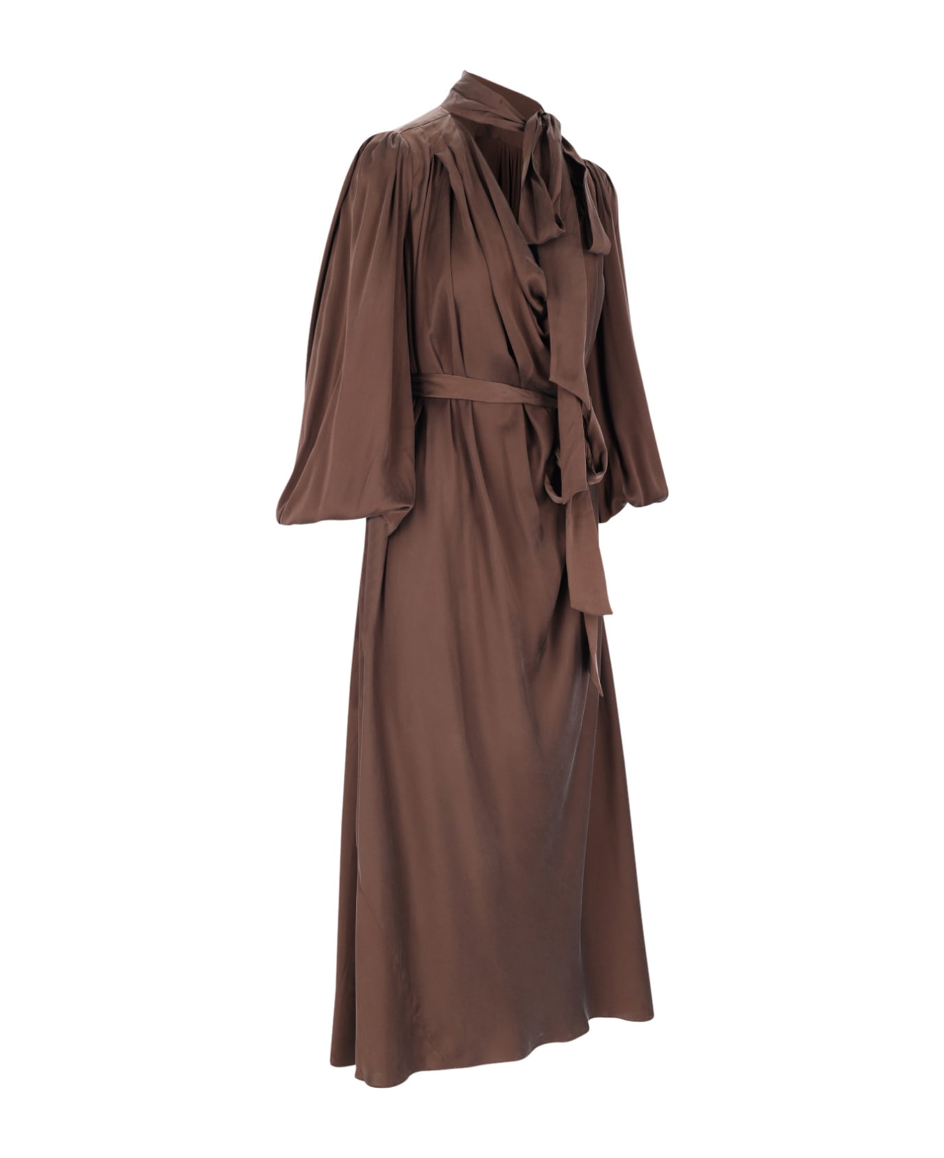 Zimmermann 'billow' Midi Dress - Brown ワンピース＆ドレス