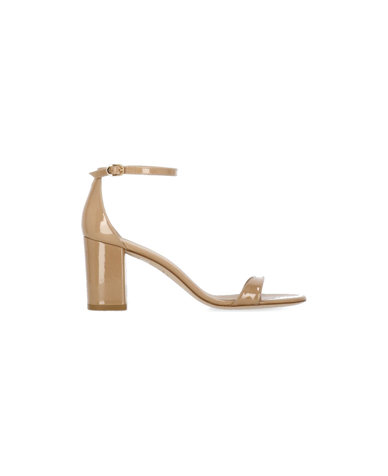 Stuart Weitzman Nudist Block 75 Sandals - Natural サンダル