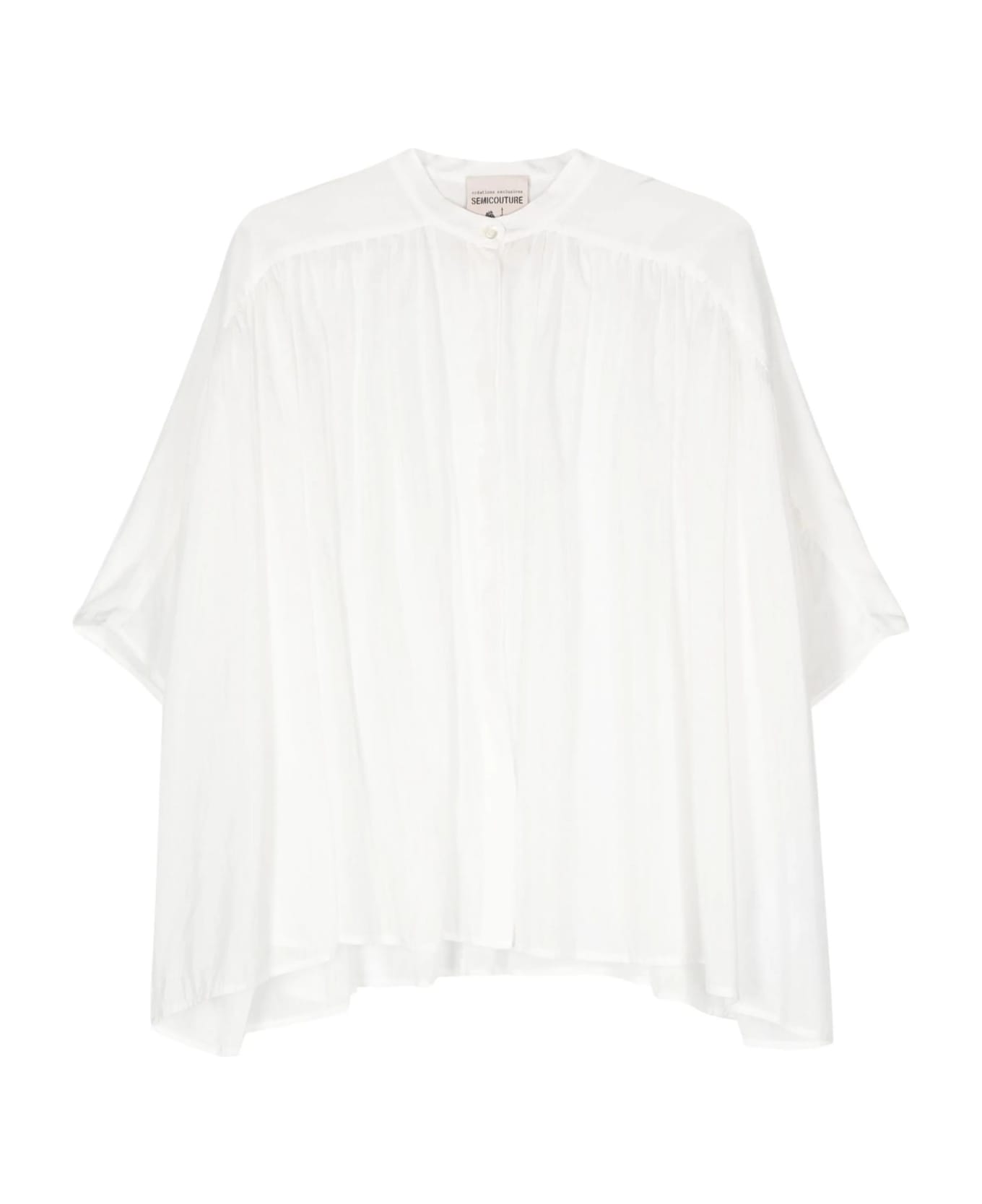SEMICOUTURE White Cotton-silk Blend Shirt - White
