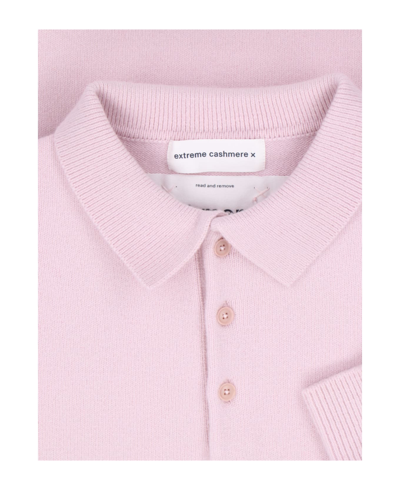 Extreme Cashmere 'marybone' Polo Sweater - Pink