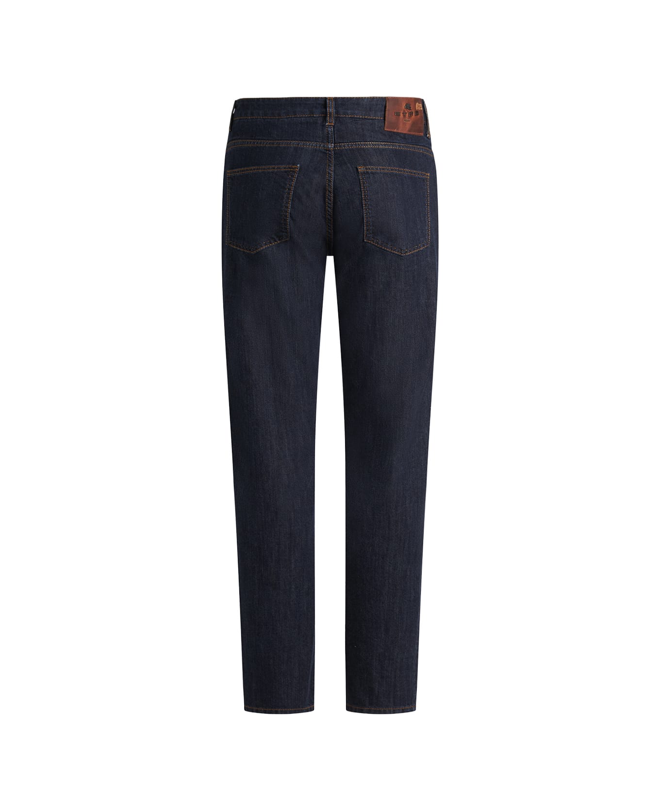 Etro Regular Fit Jeans In Dark Blue Denim - Blu