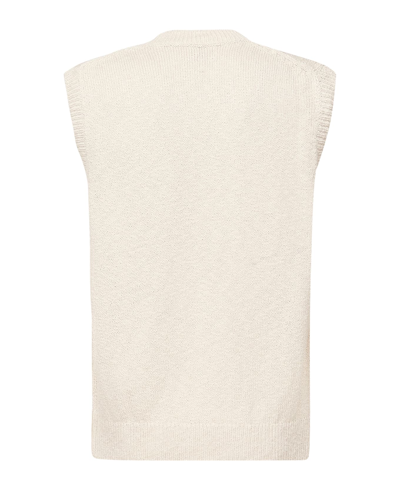 Eleventy Sleeveless Cotton Sweater - SAND