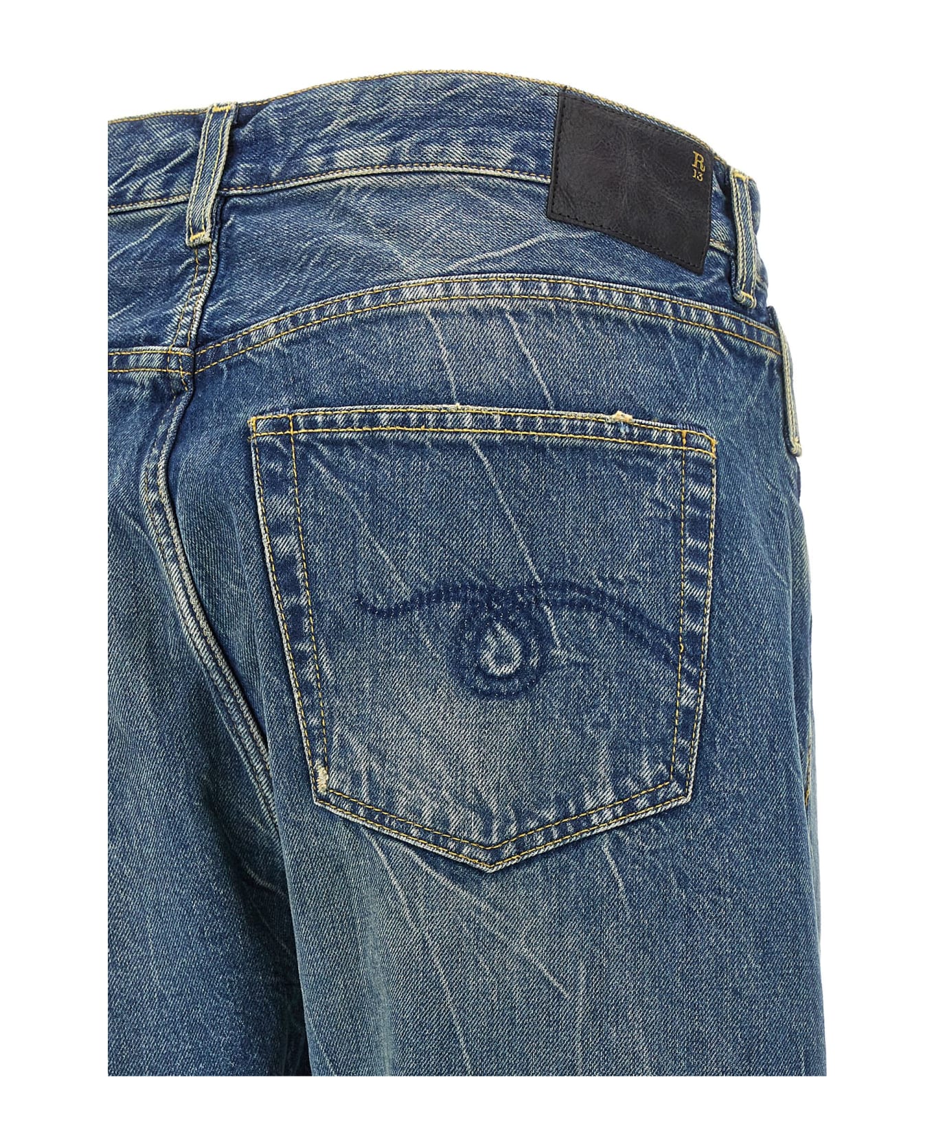 R13 'cross Over' Jeans - Blue