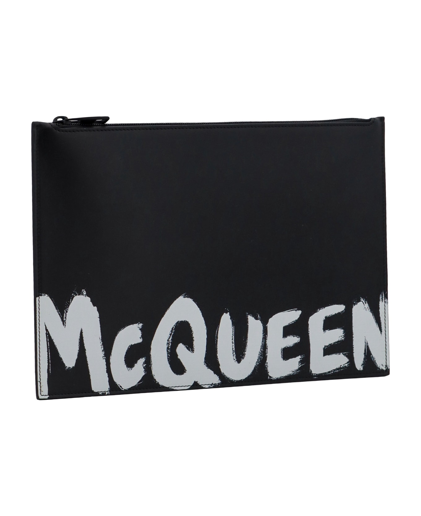 Alexander McQueen Graffiti Clutch Bag - Black バッグ
