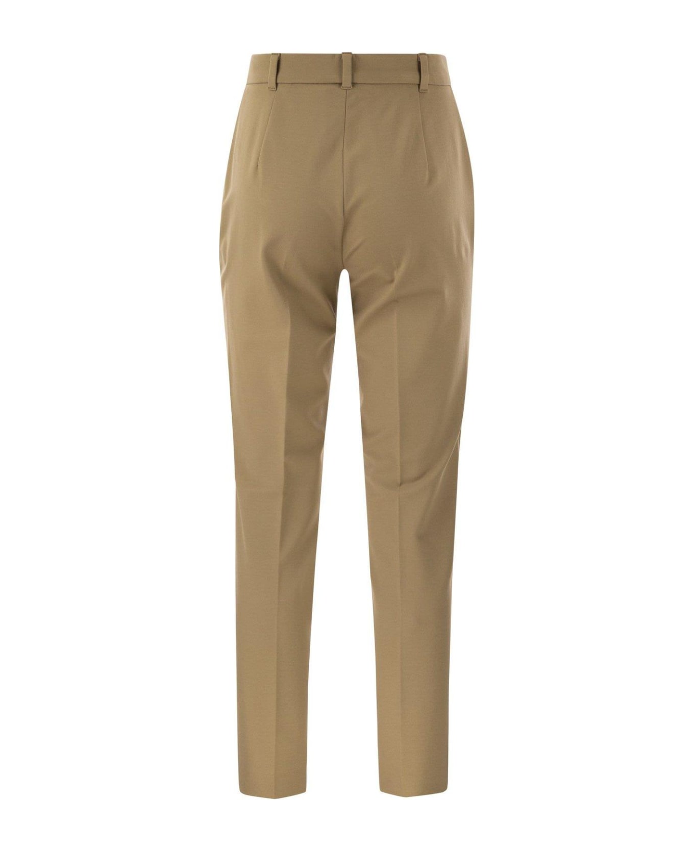 Max Mara Studio Slim Fit Tailored Trousers - CAMEL