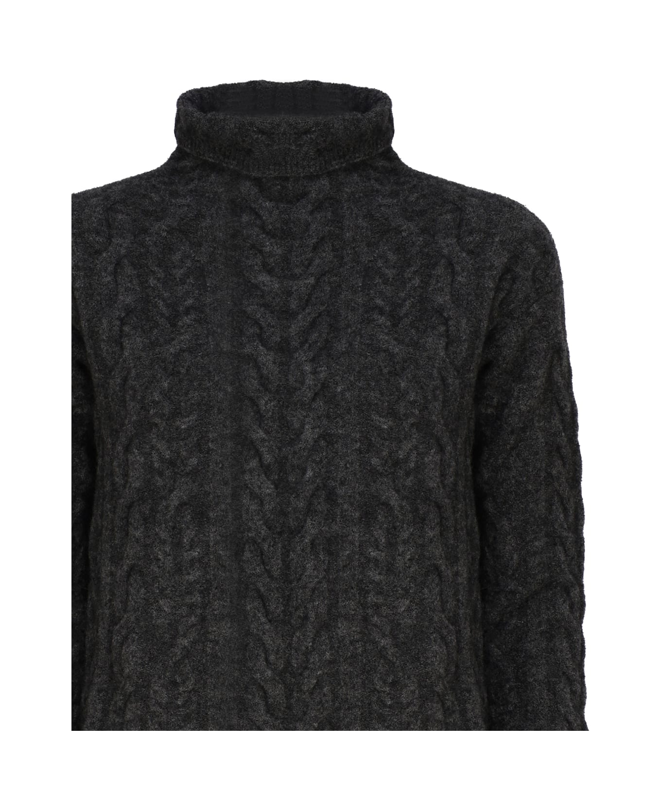 'S Max Mara Turtleneck Sweater In Wool And Mohair - Grey ニットウェア