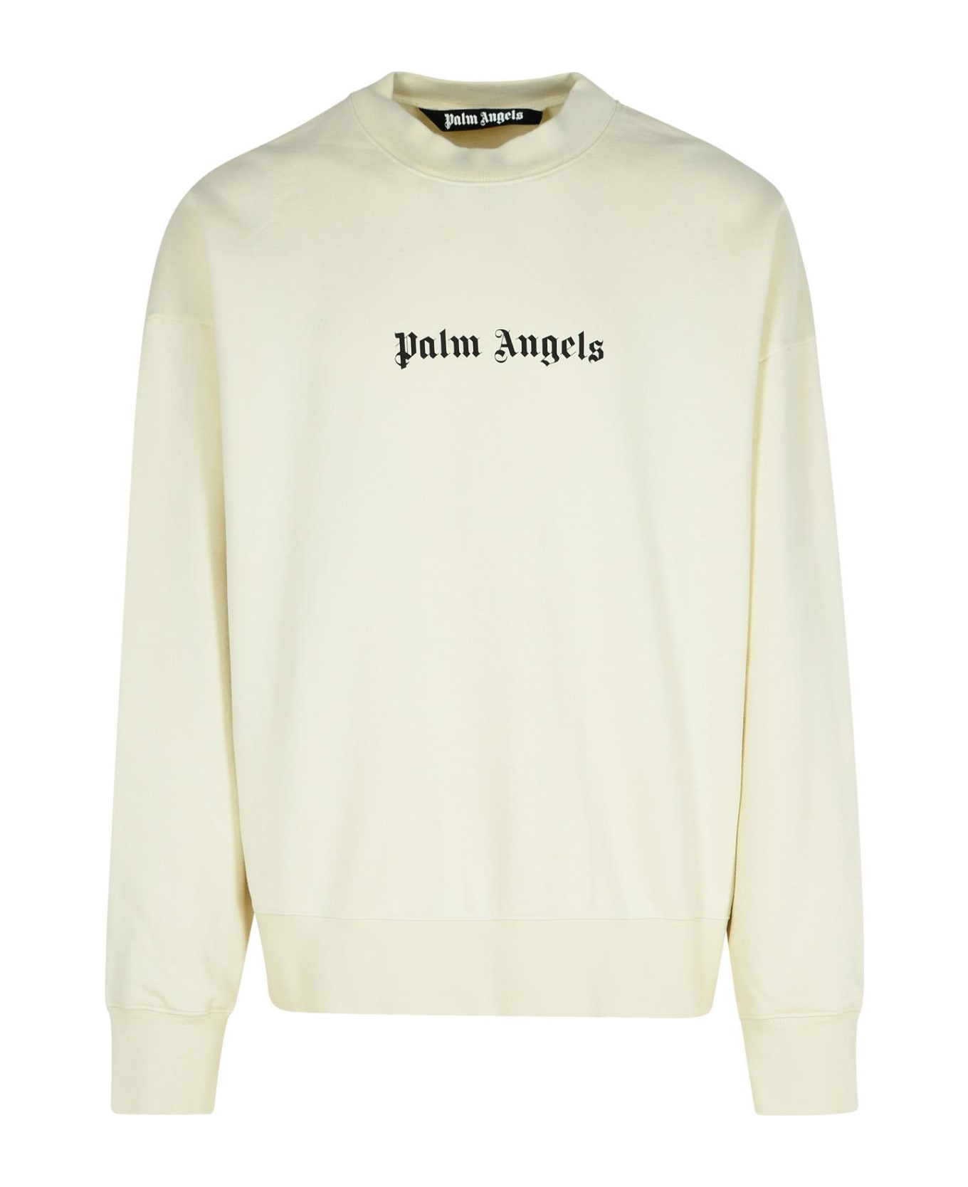 Palm Angels Cotton Sweatshirt - Cream