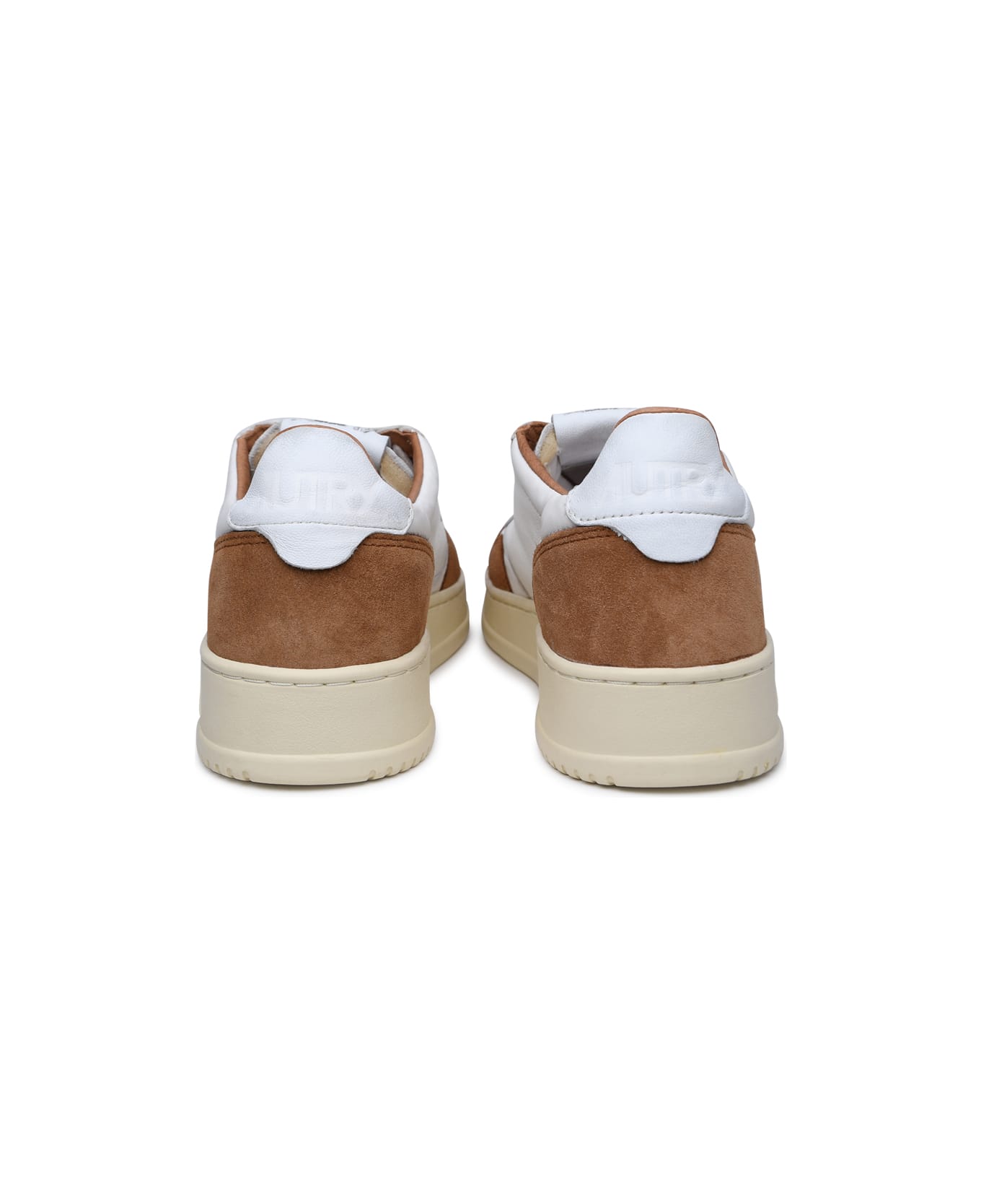 Autry 'medalist' Sneakers In Goat Leather And White Suede