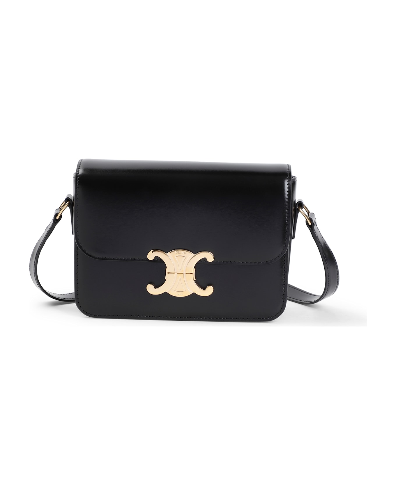 Celine Teen Triomphe Shoulder Bag - BLACK