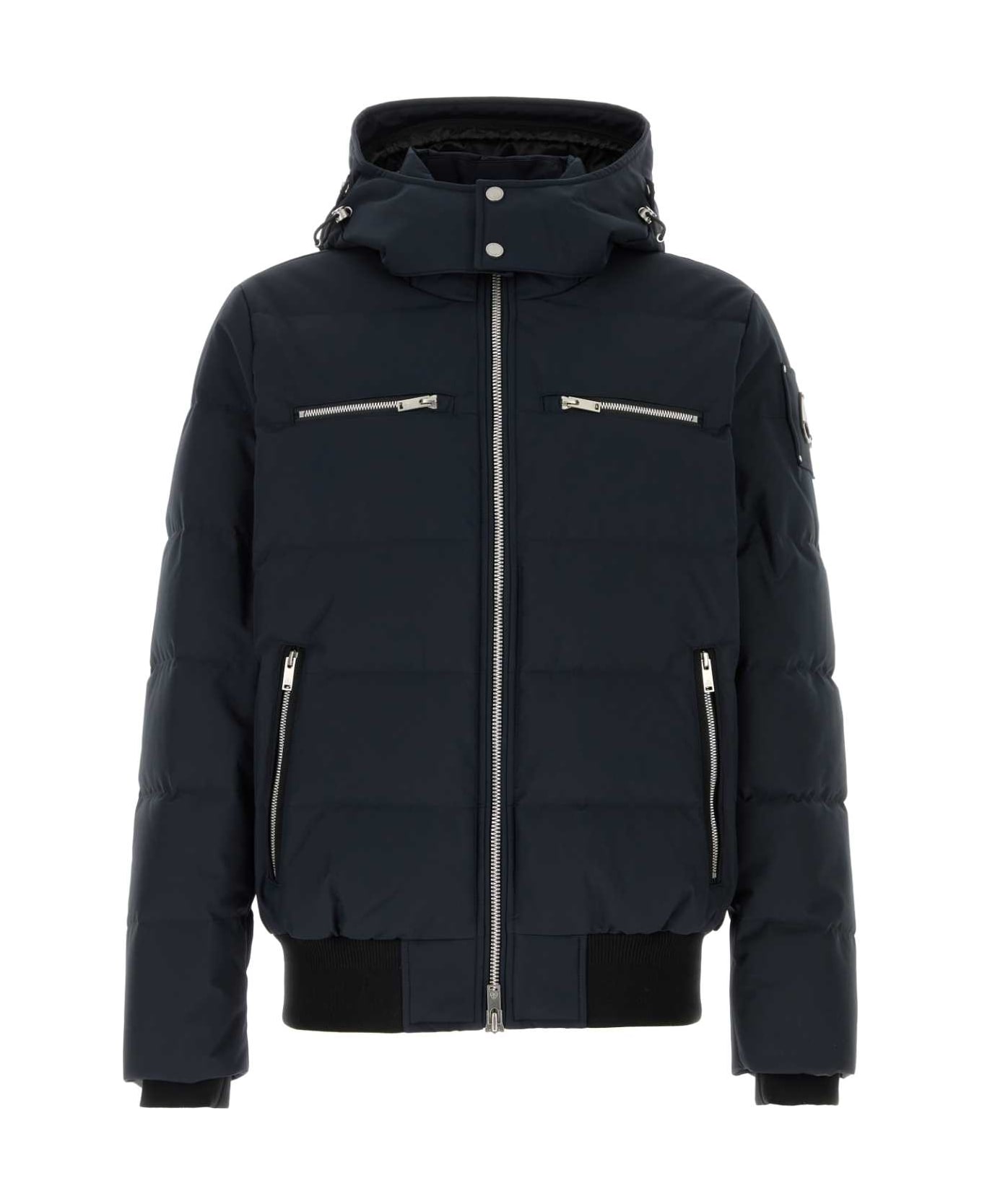 Moose Knuckles Navy Blue Polyester Cloud Bomber Down Jacket - NAVY BLK
