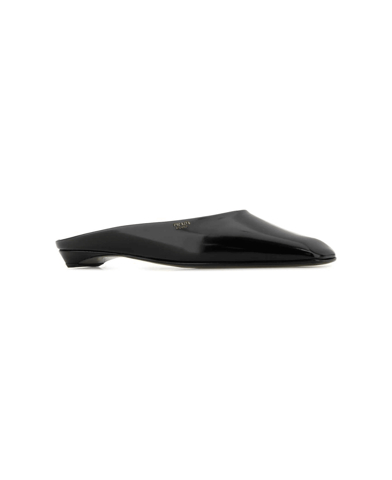 Prada Black Leather Slippers - NERO