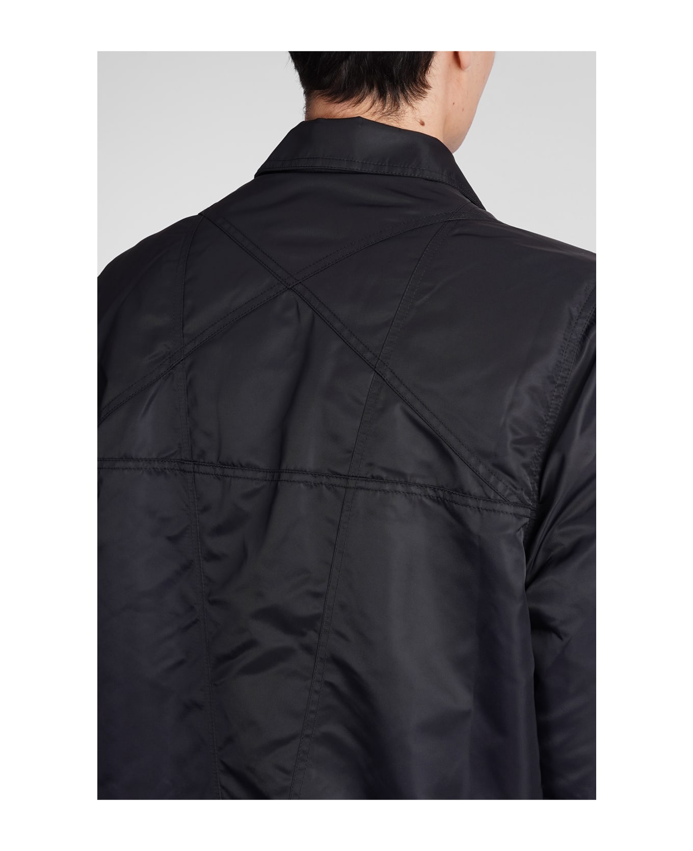 DRKSHDW Zipfront Jkt Casual Jacket In Black Nylon - black