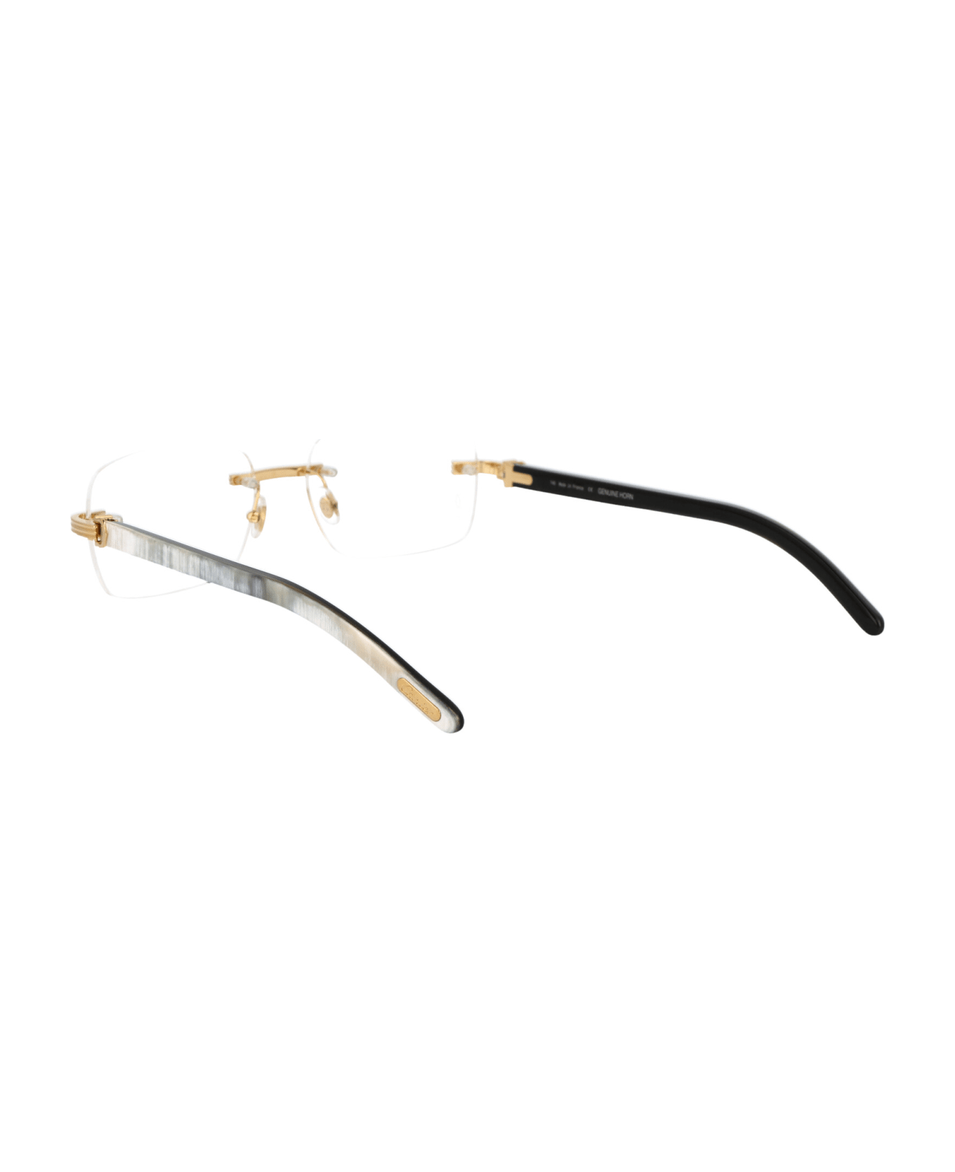 Cartier Eyewear Ct0286o Glasses - 003 GOLD WHITE TRANSPARENT