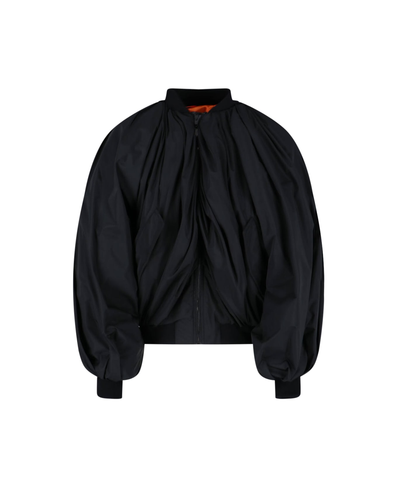 Balenciaga Draped Bomber Jacket - Black