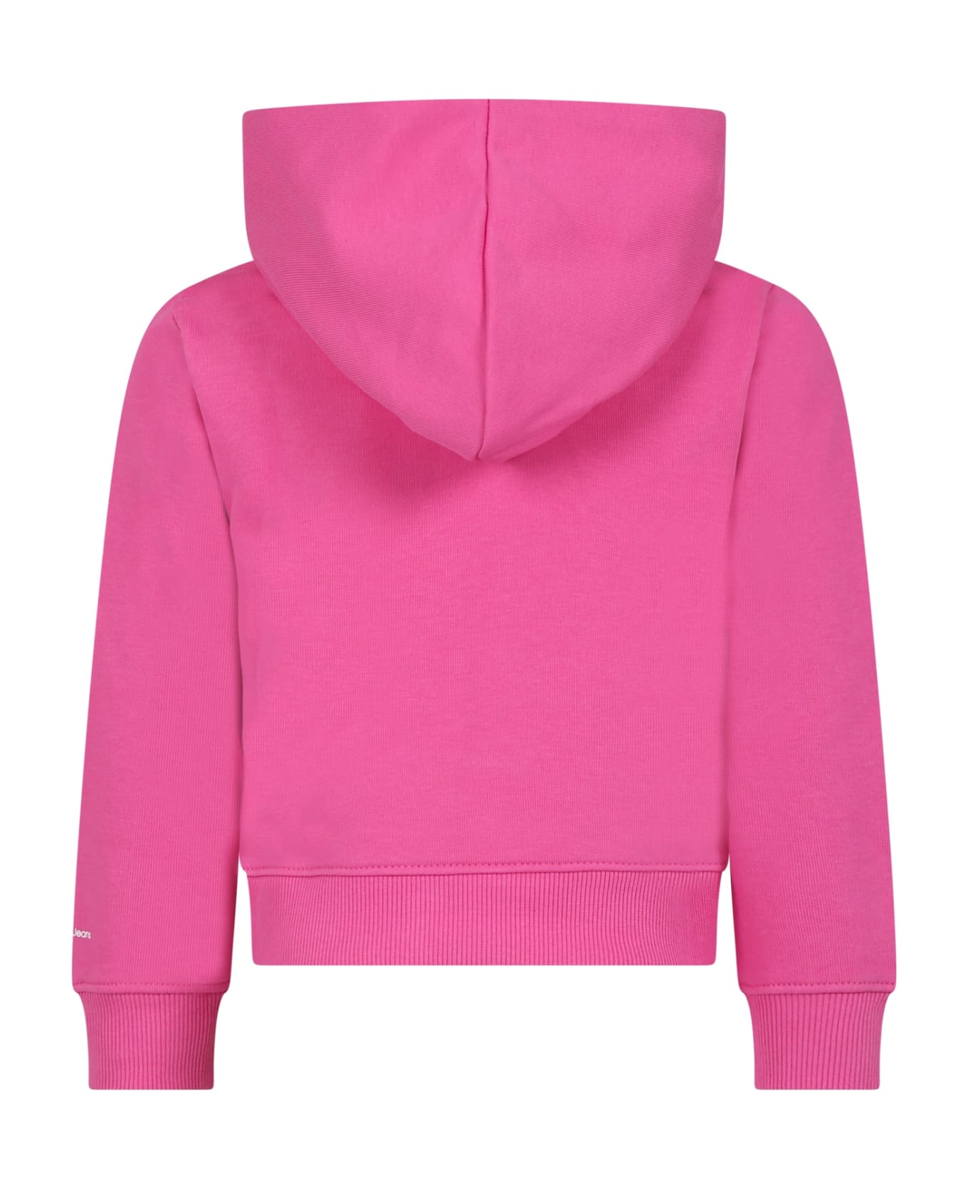 Calvin Klein Fuchsia Sweatshirt For Girl With Logo - Fuchsia ニットウェア＆スウェットシャツ