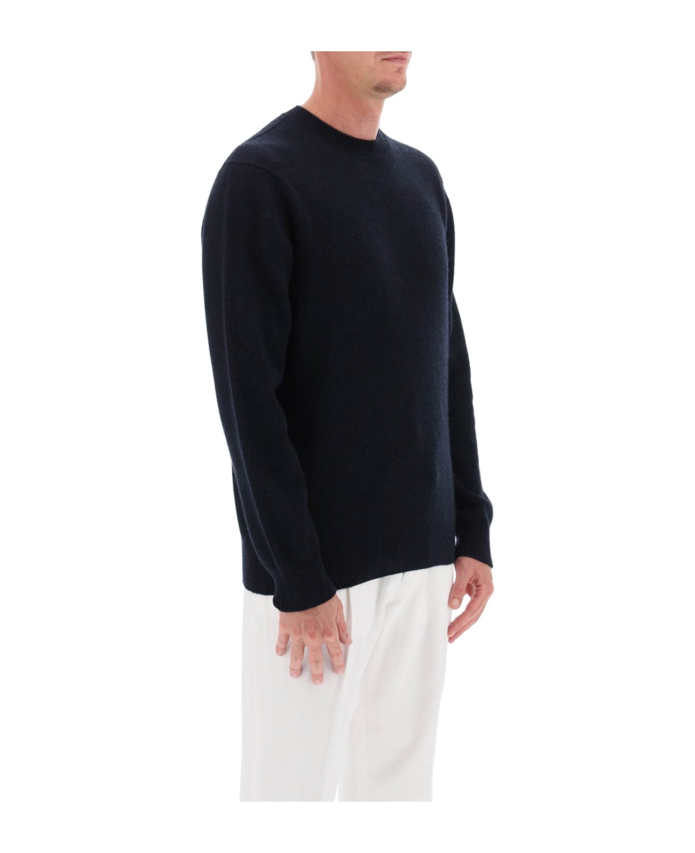 Agnona Crew-neck Sweater In Cashmere - NIGHT (Blue) ニットウェア