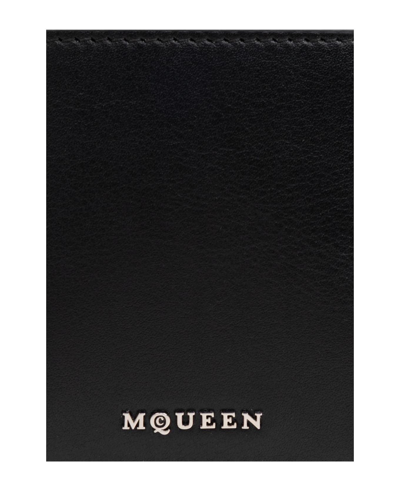 Alexander McQueen Black Leather Wallet - BLACK