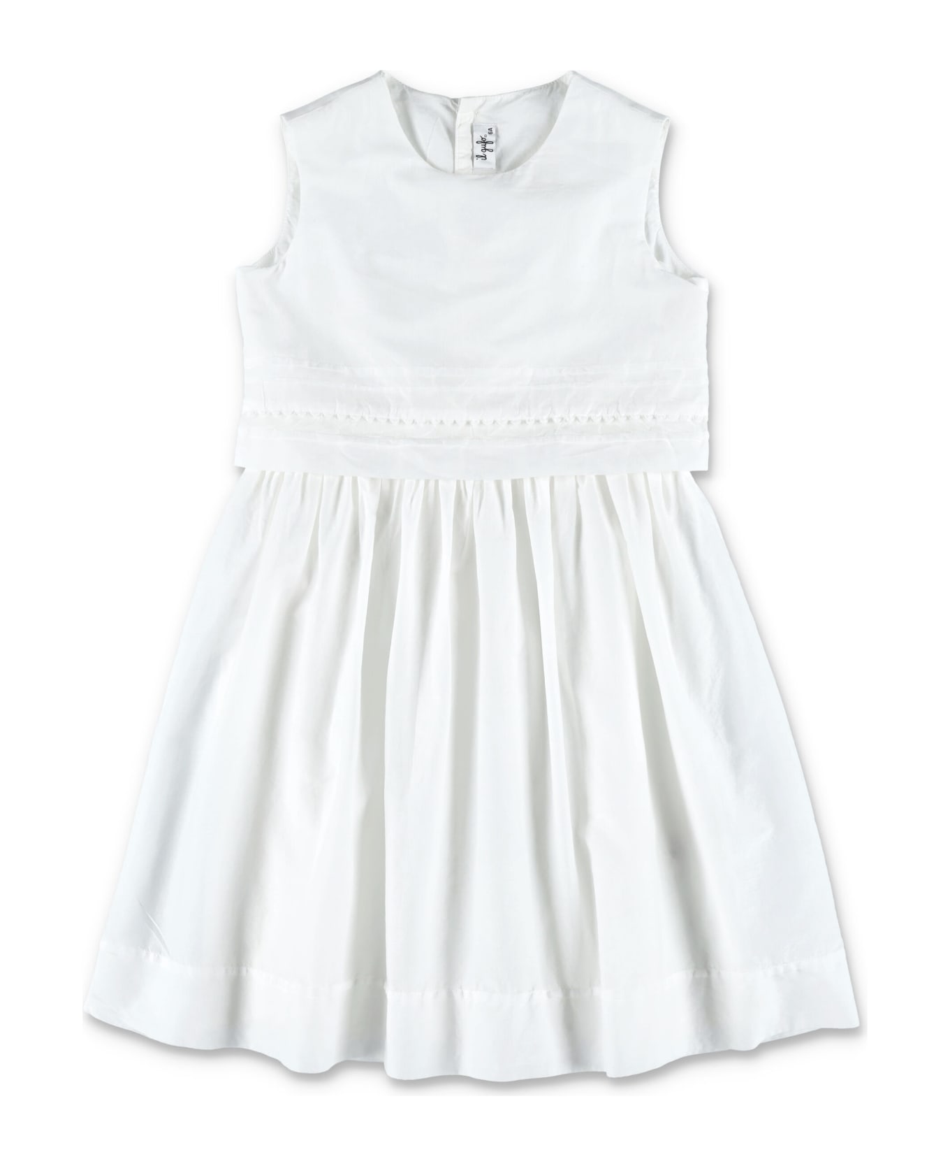 Il Gufo Cotton Voile Dress - WHITE