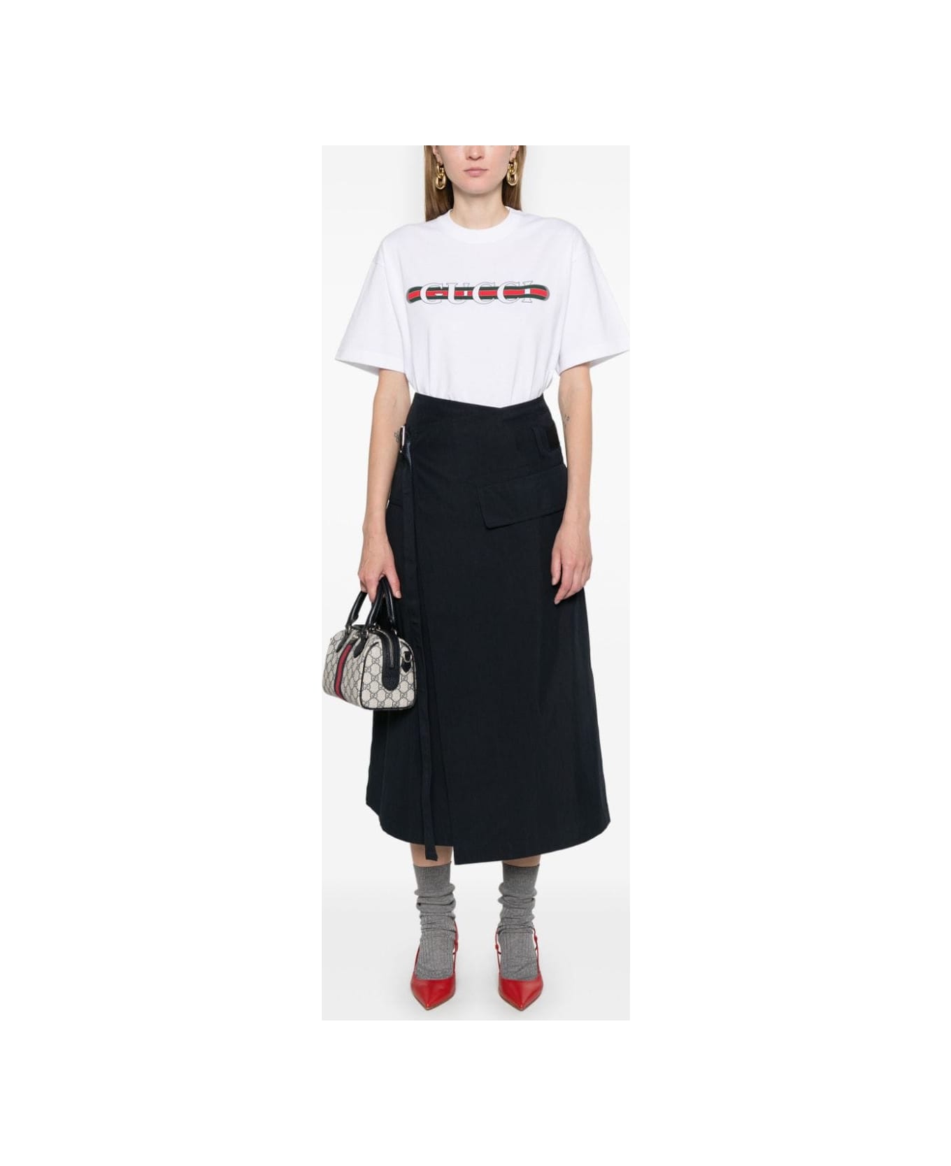 Gucci Logo Cotton T-shirt - White