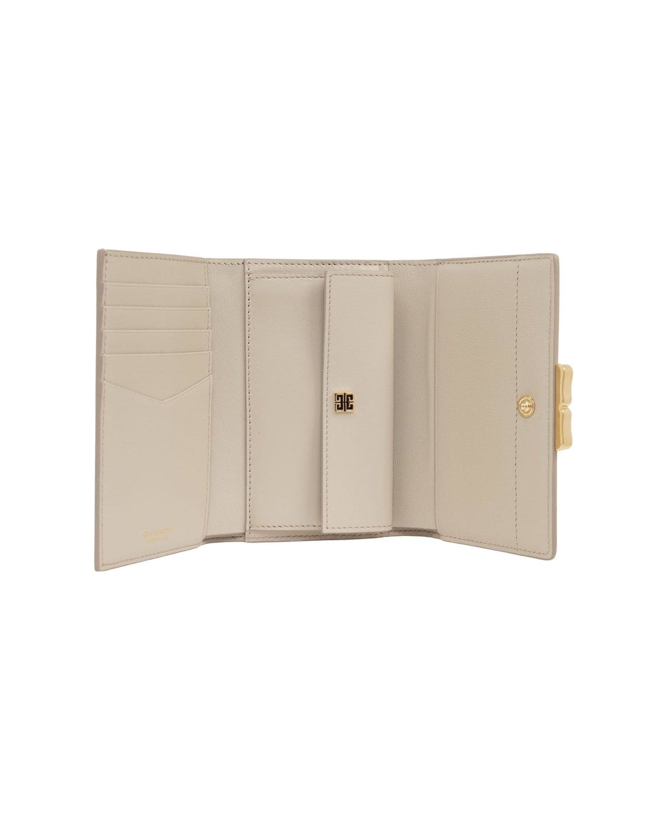 Givenchy 4g Plaque Flap Wallet - NATURAL BEIGE