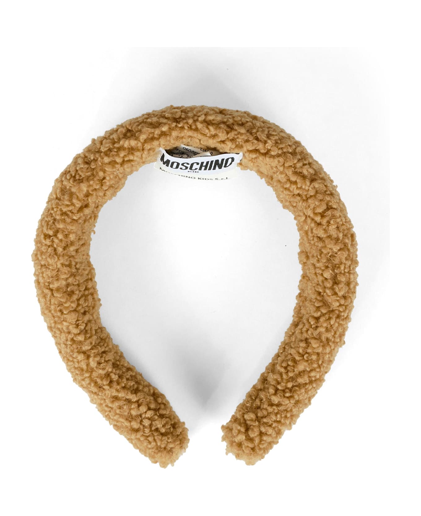 Moschino Brown Headband For Girl With Logo - Brown
