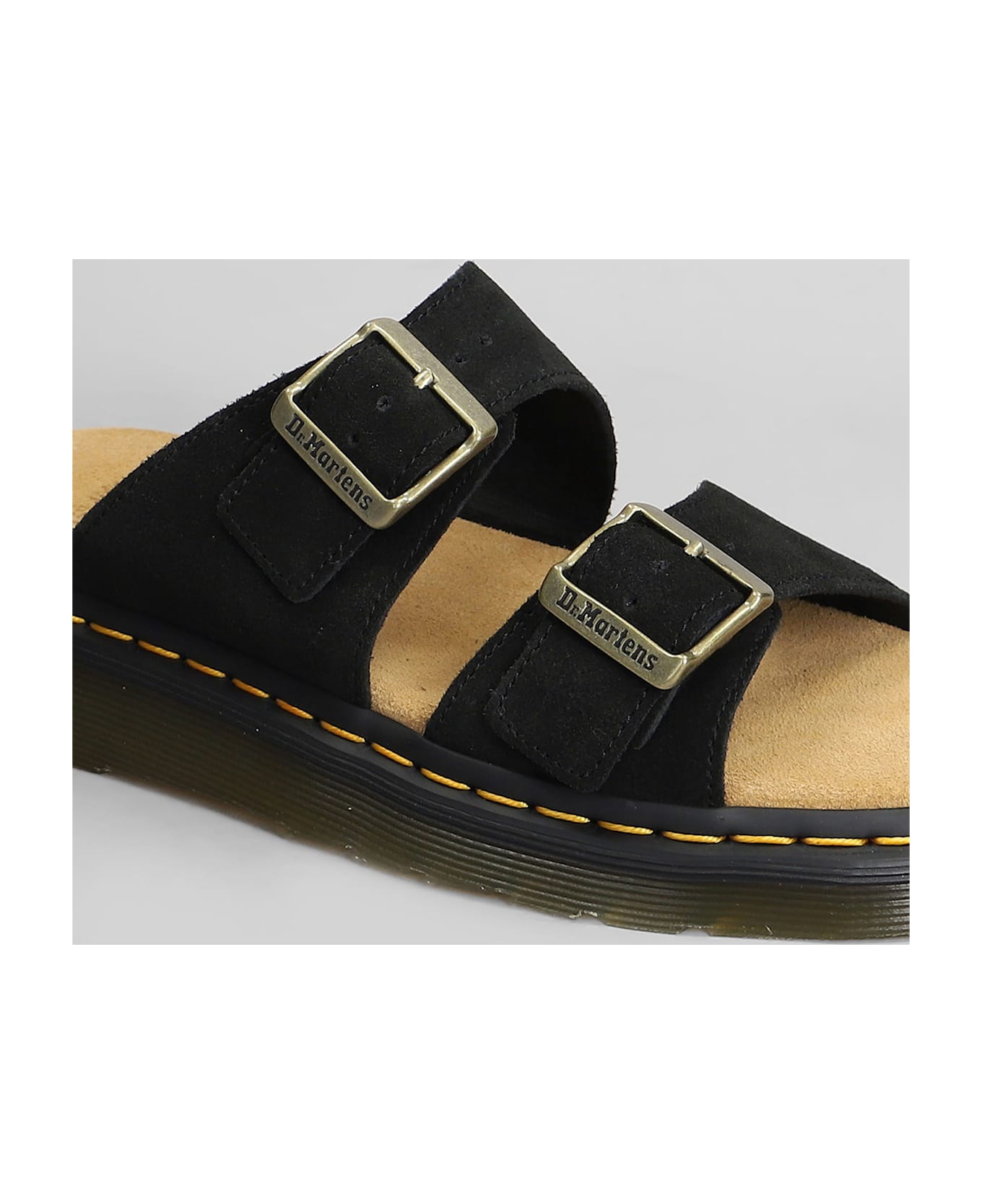 Dr. Martens Josef Slipper-mule In Black Suede