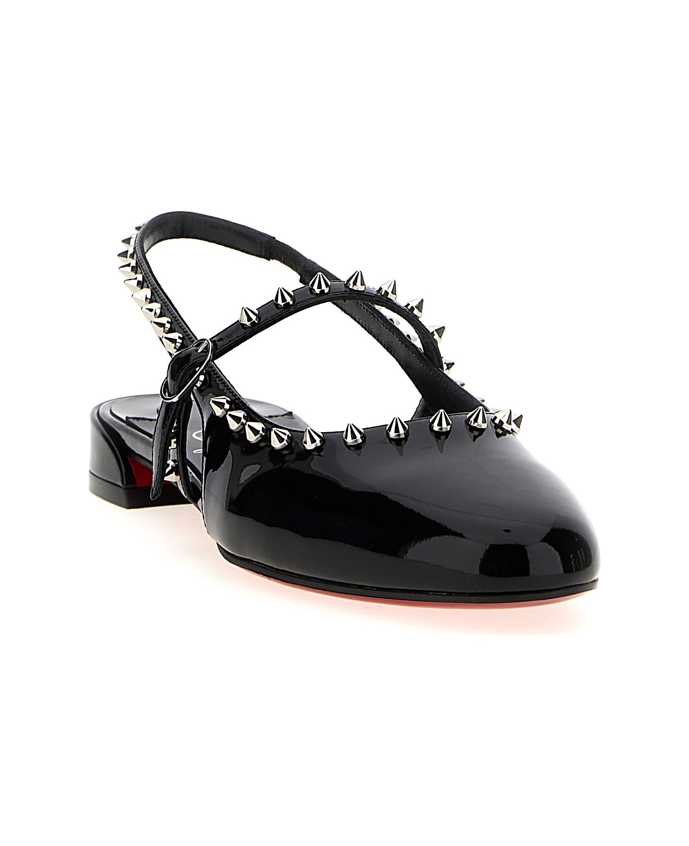 Christian Louboutin 'sweet Janispikes' Slingbacks - Black  