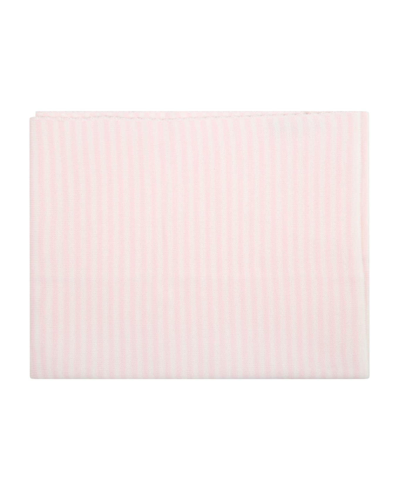 Little Bear Multicolor Blanket For Baby Girl - Pink