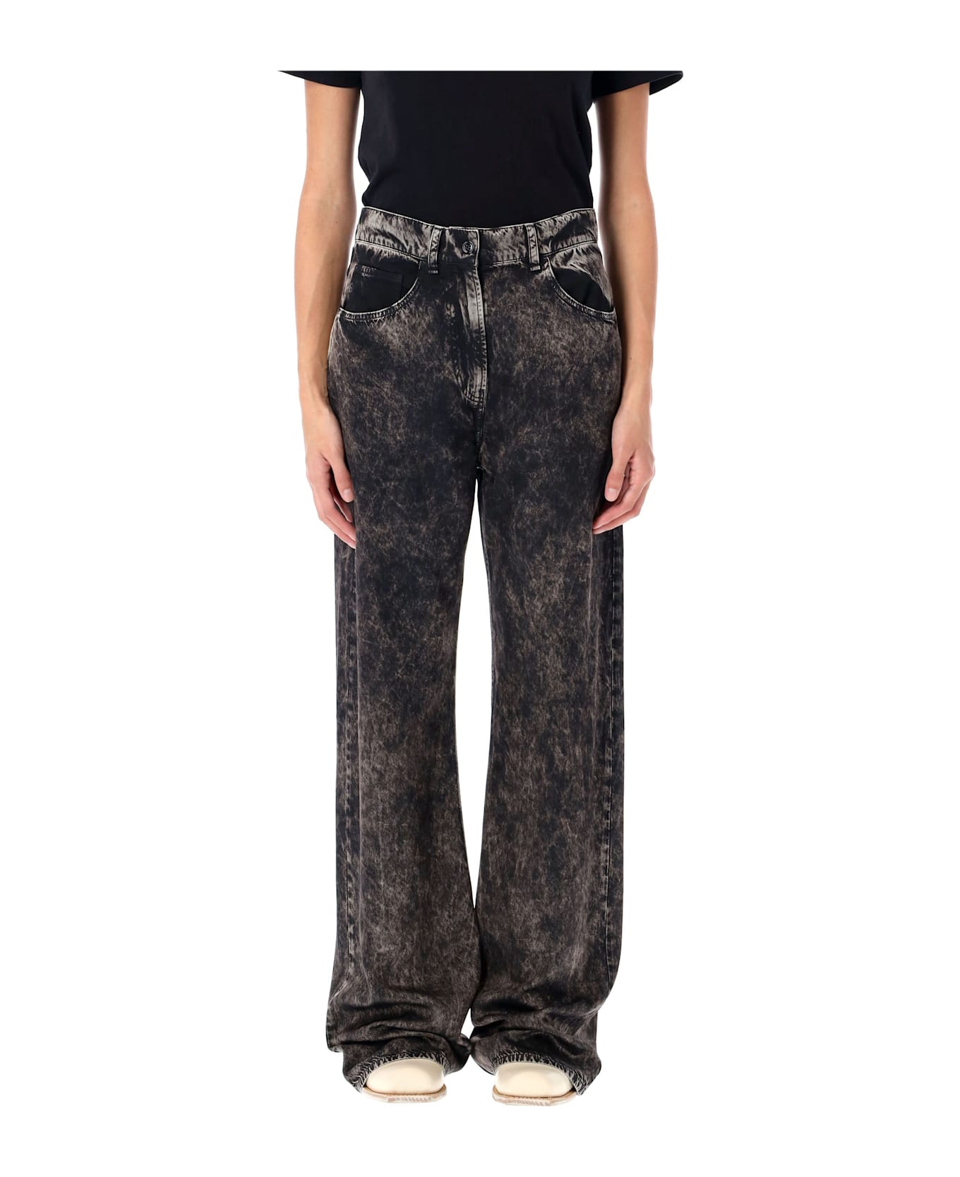 Acne Studios Printed Trousers - BLACK BEIGE