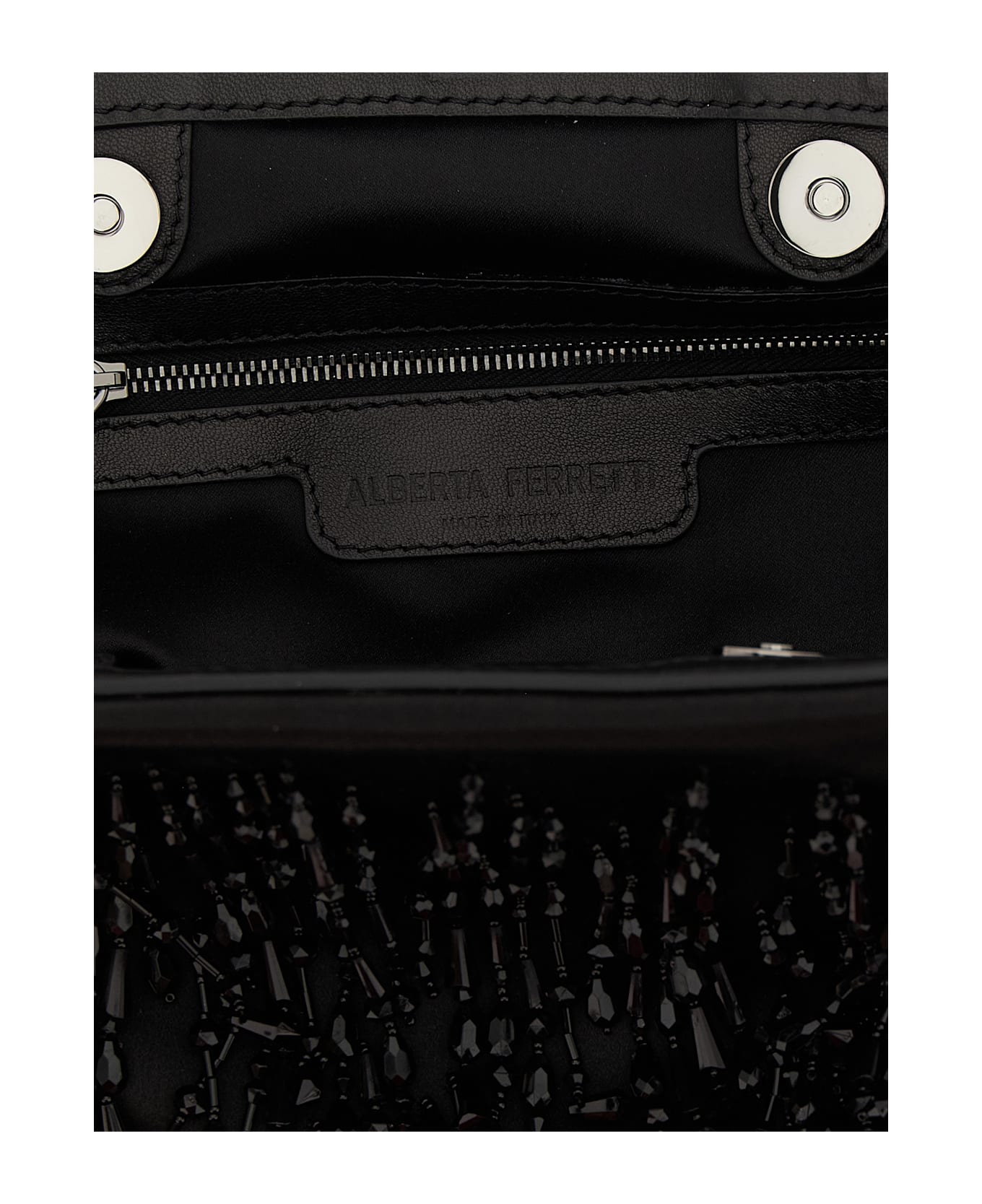 Alberta Ferretti Satin Clutch - Black  