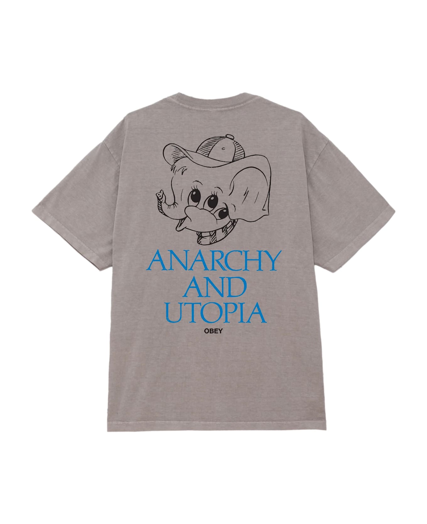 Obey Anarchy 
Utopia Tee - Sig Pigment Silver Grey