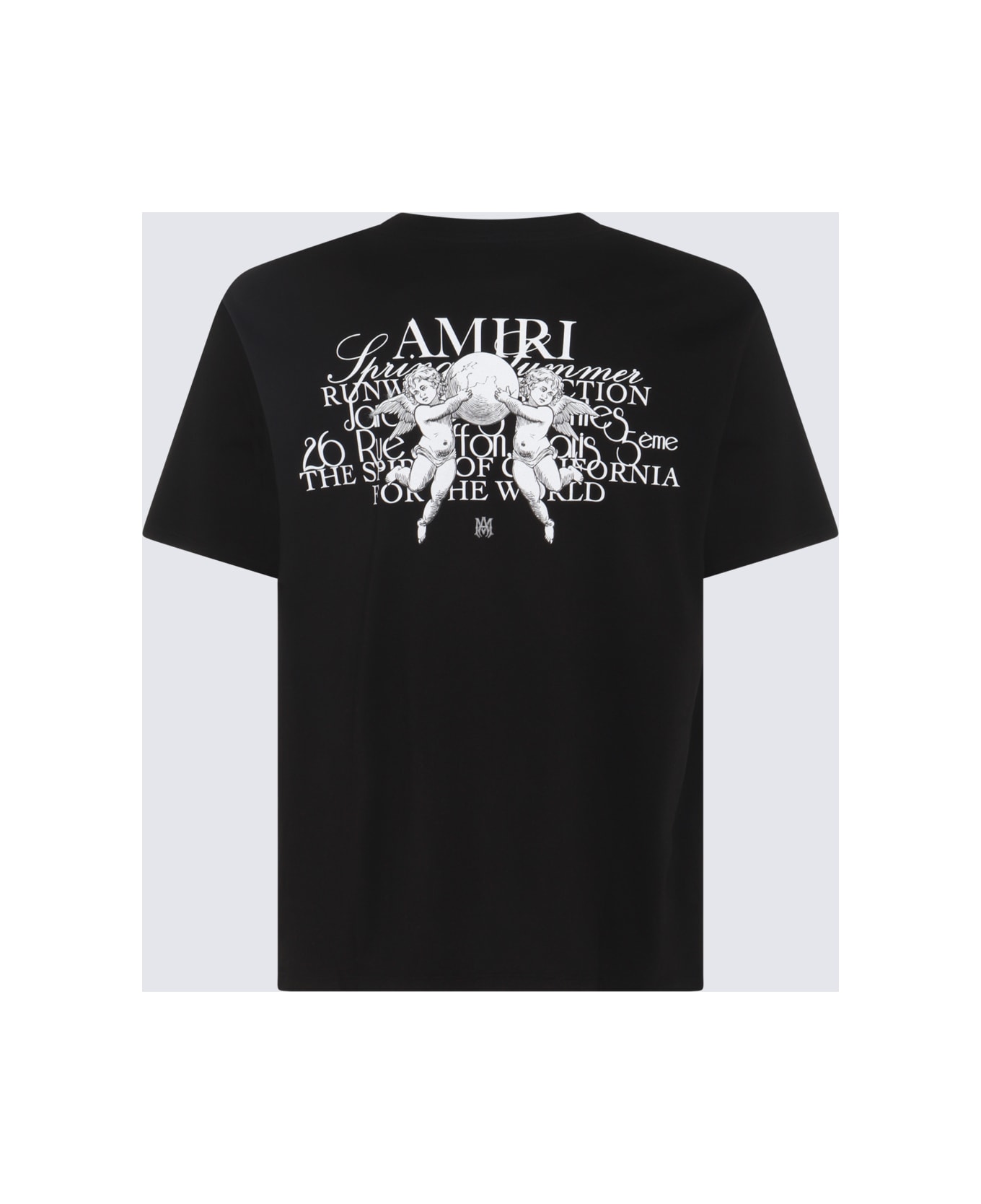 AMIRI Black And White Cotton T-shirt - Black シャツ