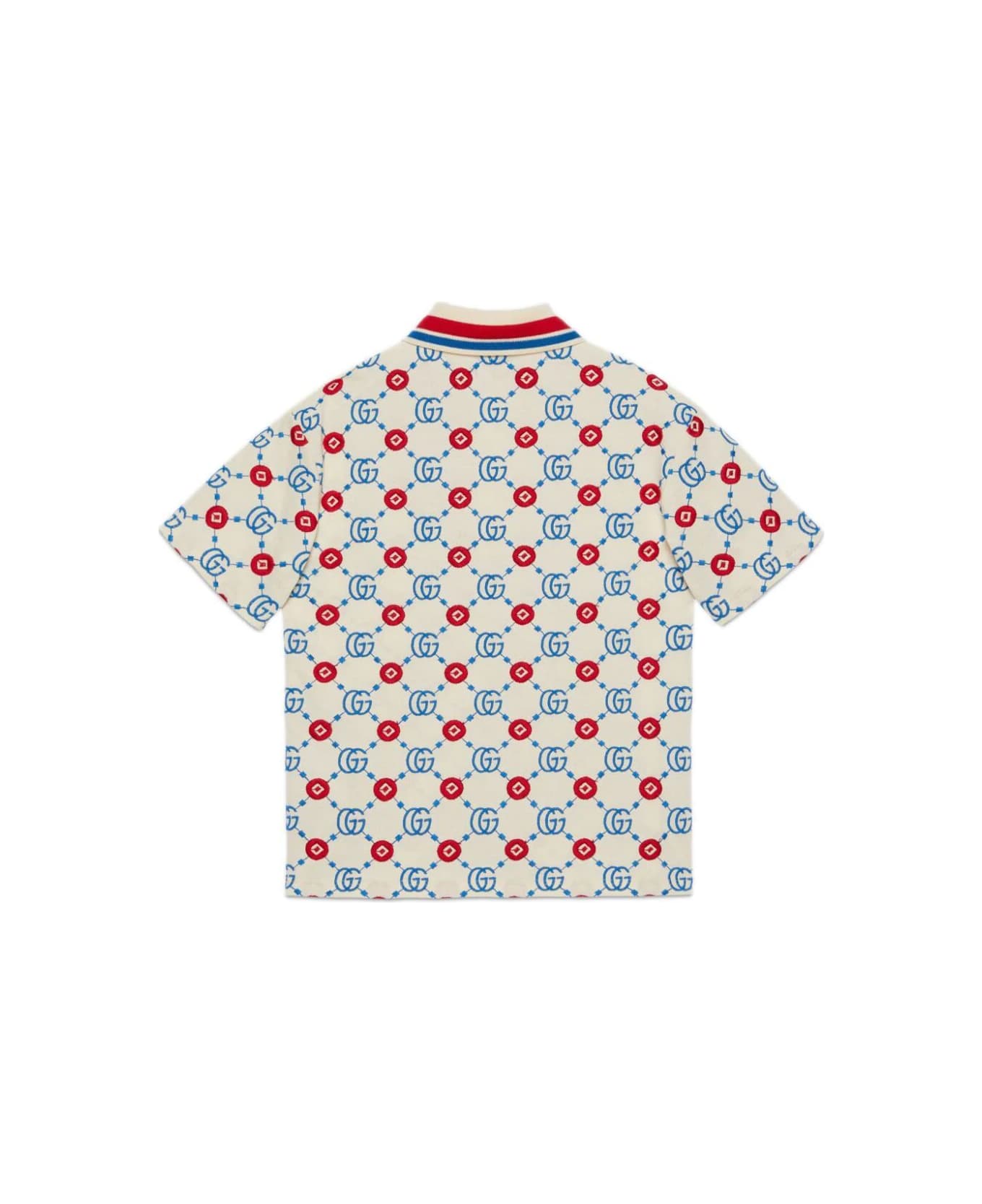 Gucci Polo Stretched Cotton Piuet - Bone Mx Tシャツ＆ポロシャツ