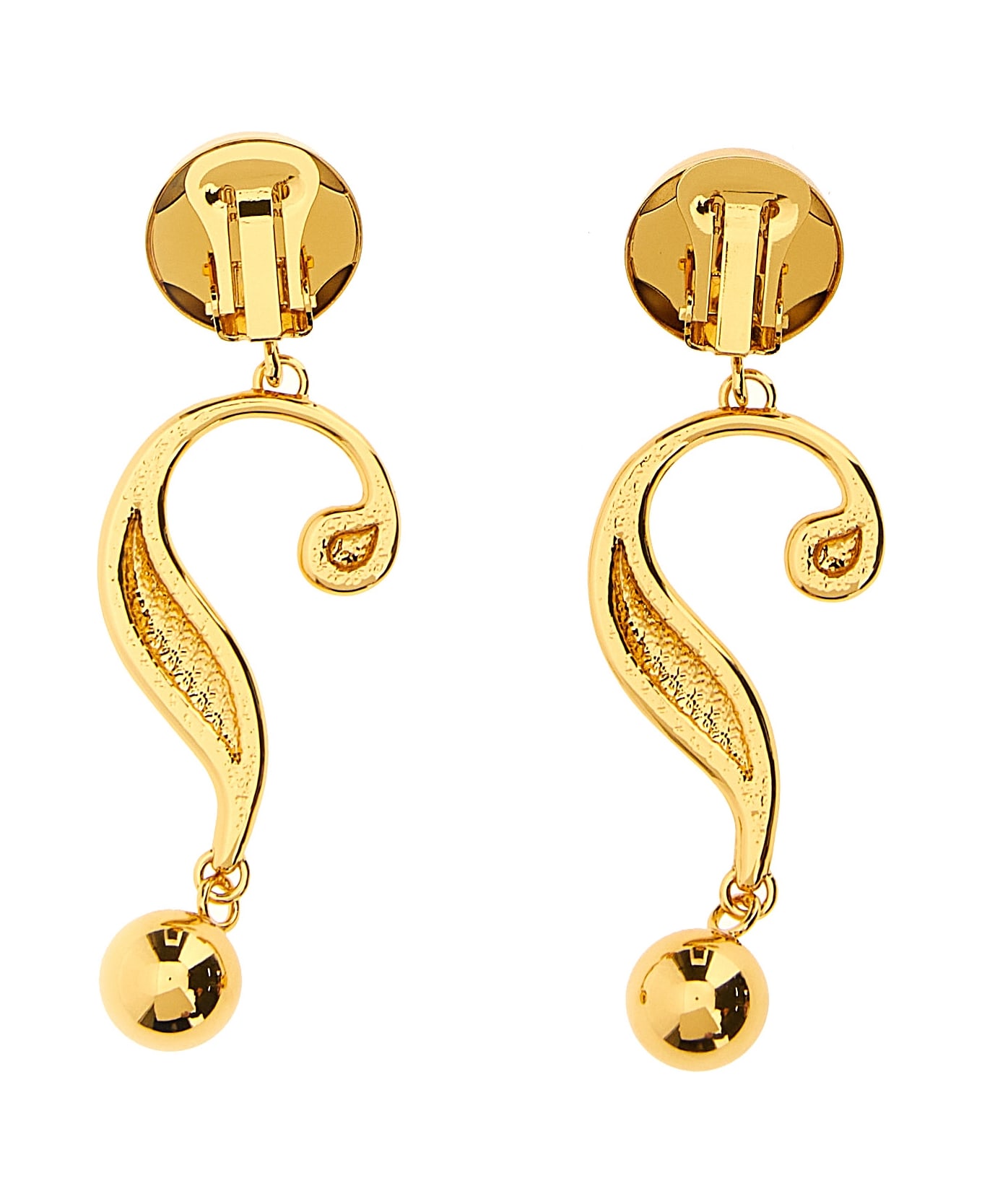 Moschino 'question Mark' Earrings - Gold ジュエリー