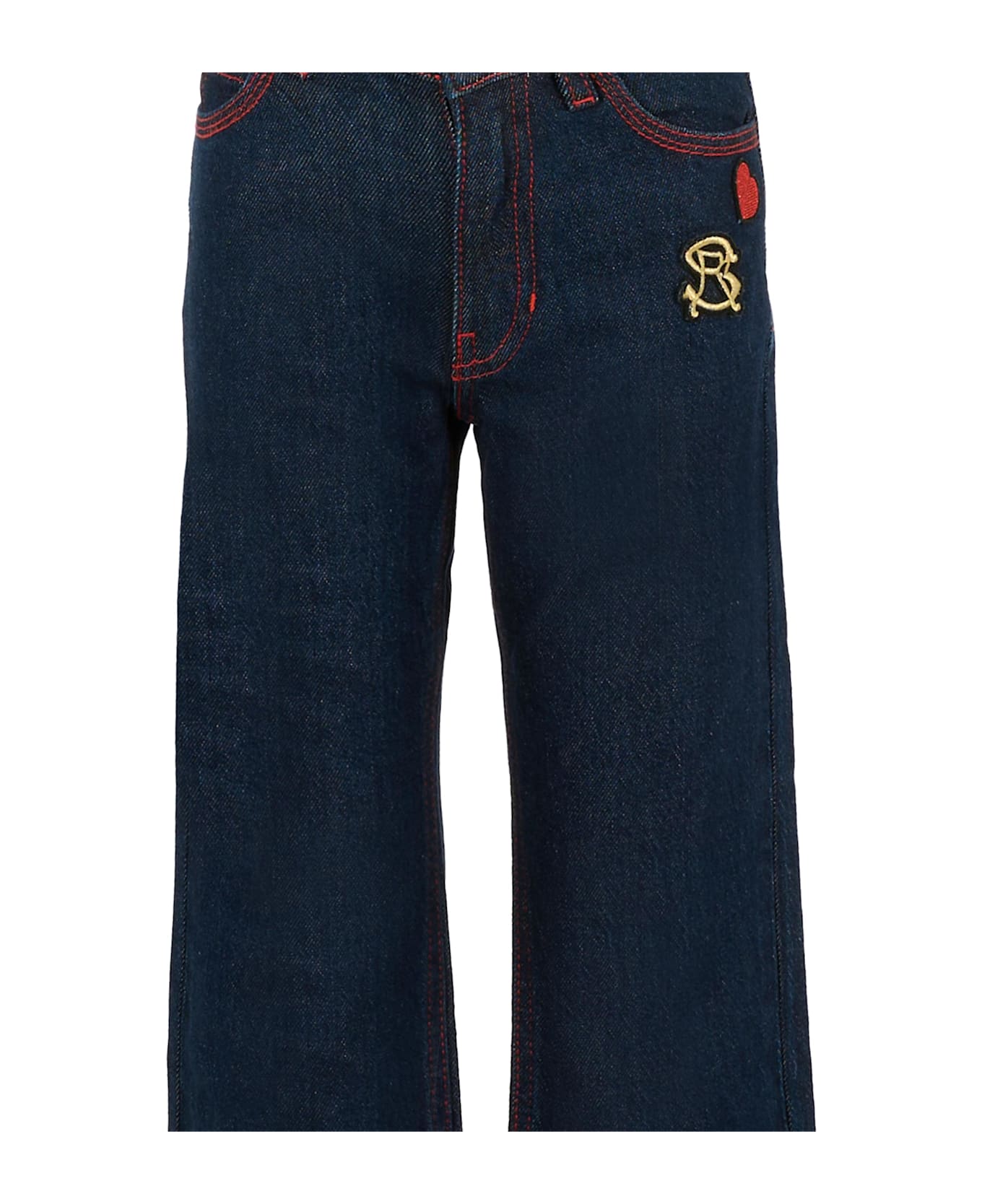 Rykiel Enfant Denim Jeans For Girl With Logo - Denim