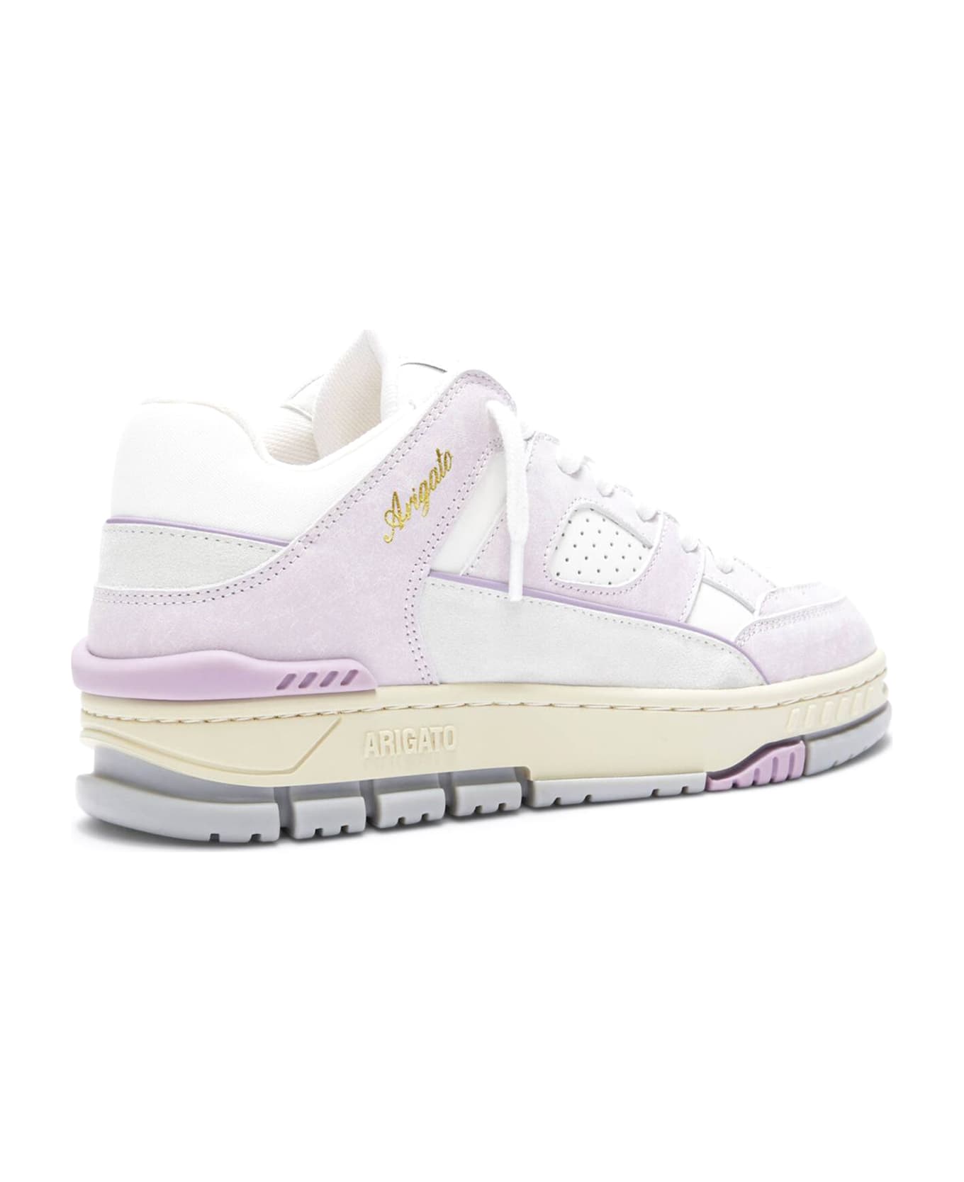 Axel Arigato White And Lilac Area Lo Sneaker - White