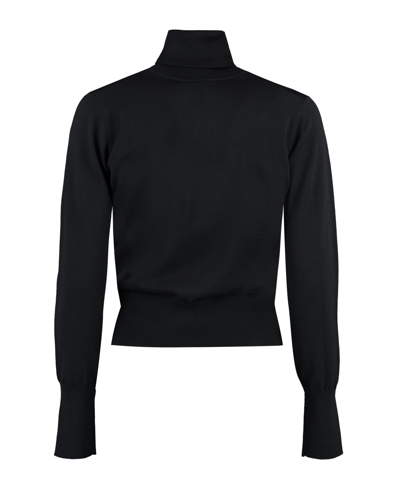 Elisabetta Franchi Wool Turtleneck Sweater - Black