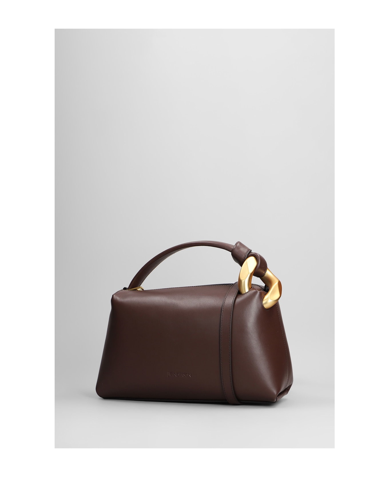 J.W. Anderson Corner Hand Bag In Brown Leather - brown