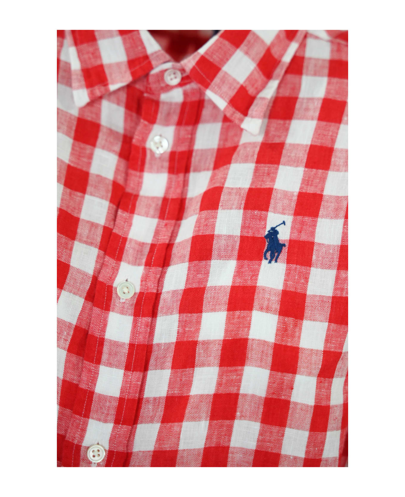 Polo Ralph Lauren Checked Linen Shirt Polo Ralph Lauren - Rosso シャツ