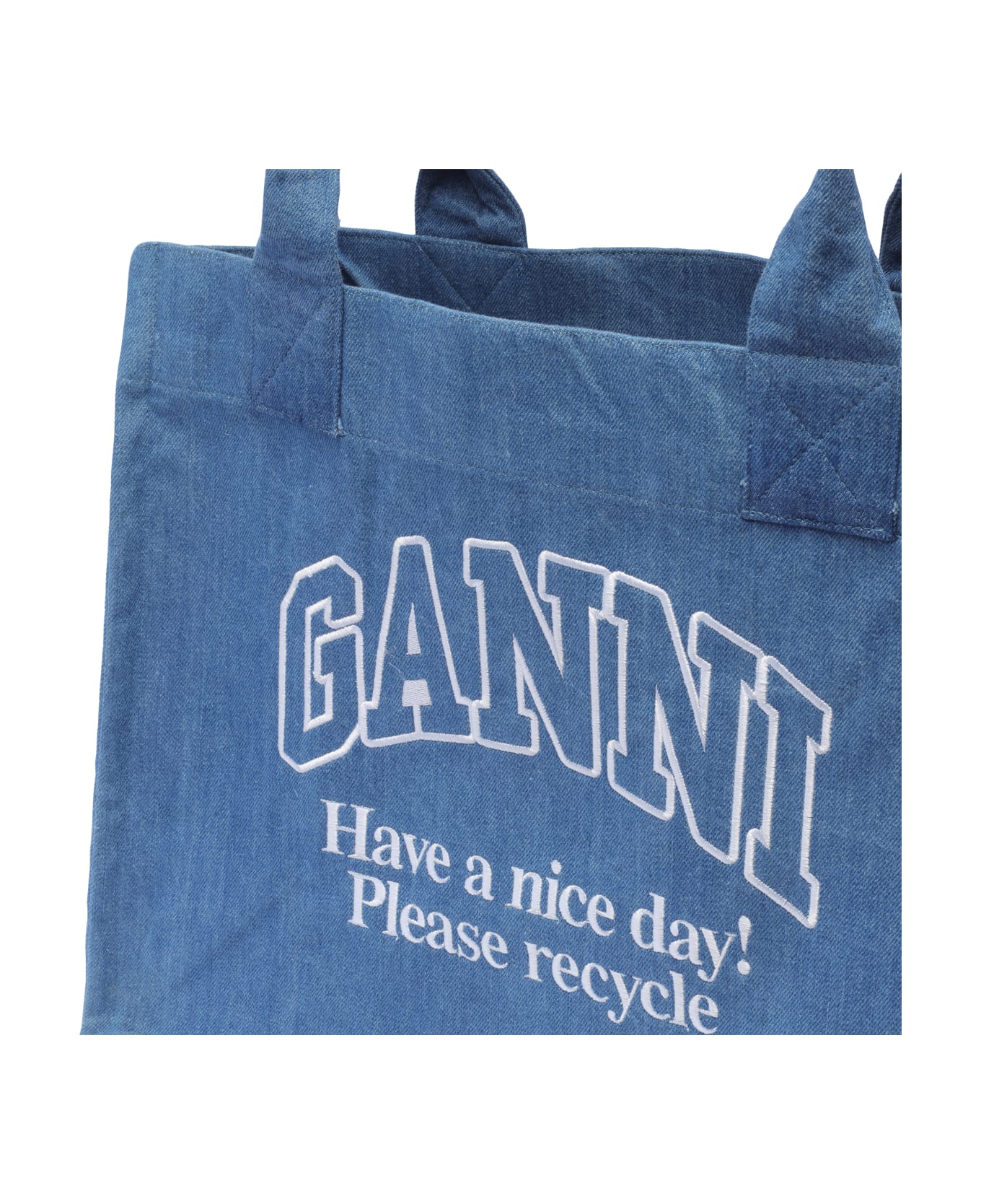 Ganni Large Easy Shopper Denim - Denim